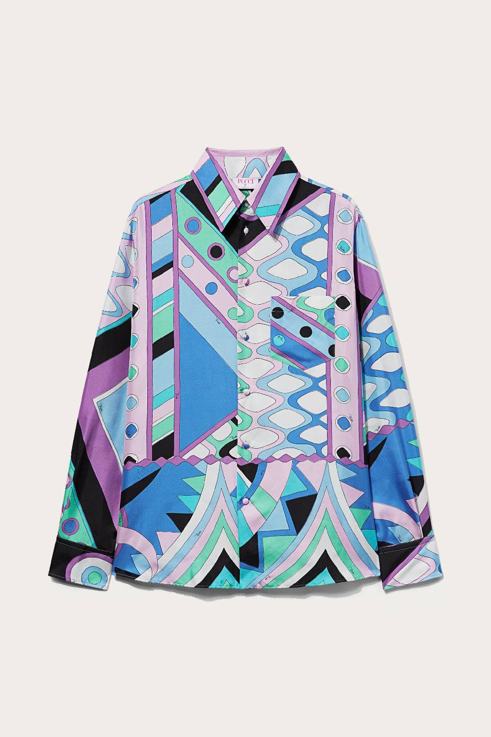 Pucci Camicia in seta con stampa Vivara