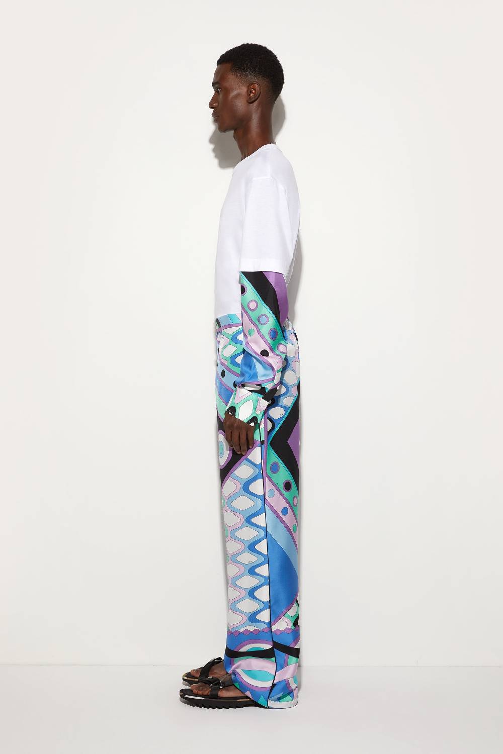 Pucci Pantaloni in seta con stampa Vivara Sconto
