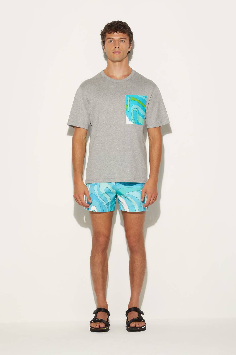 Pucci T-shirt con stampa Marmo In Vendita