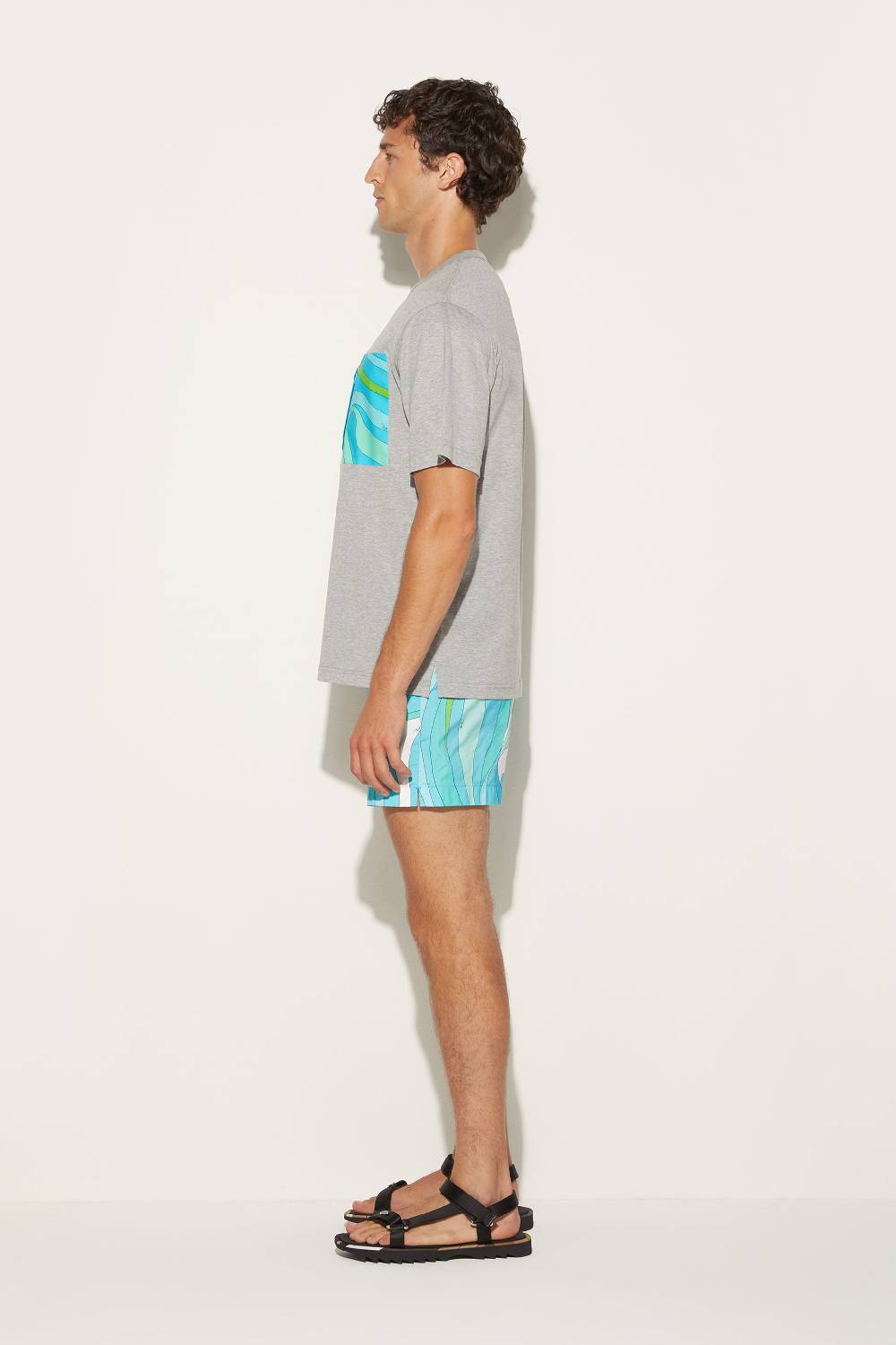 Pucci T-shirt con stampa Marmo In Vendita