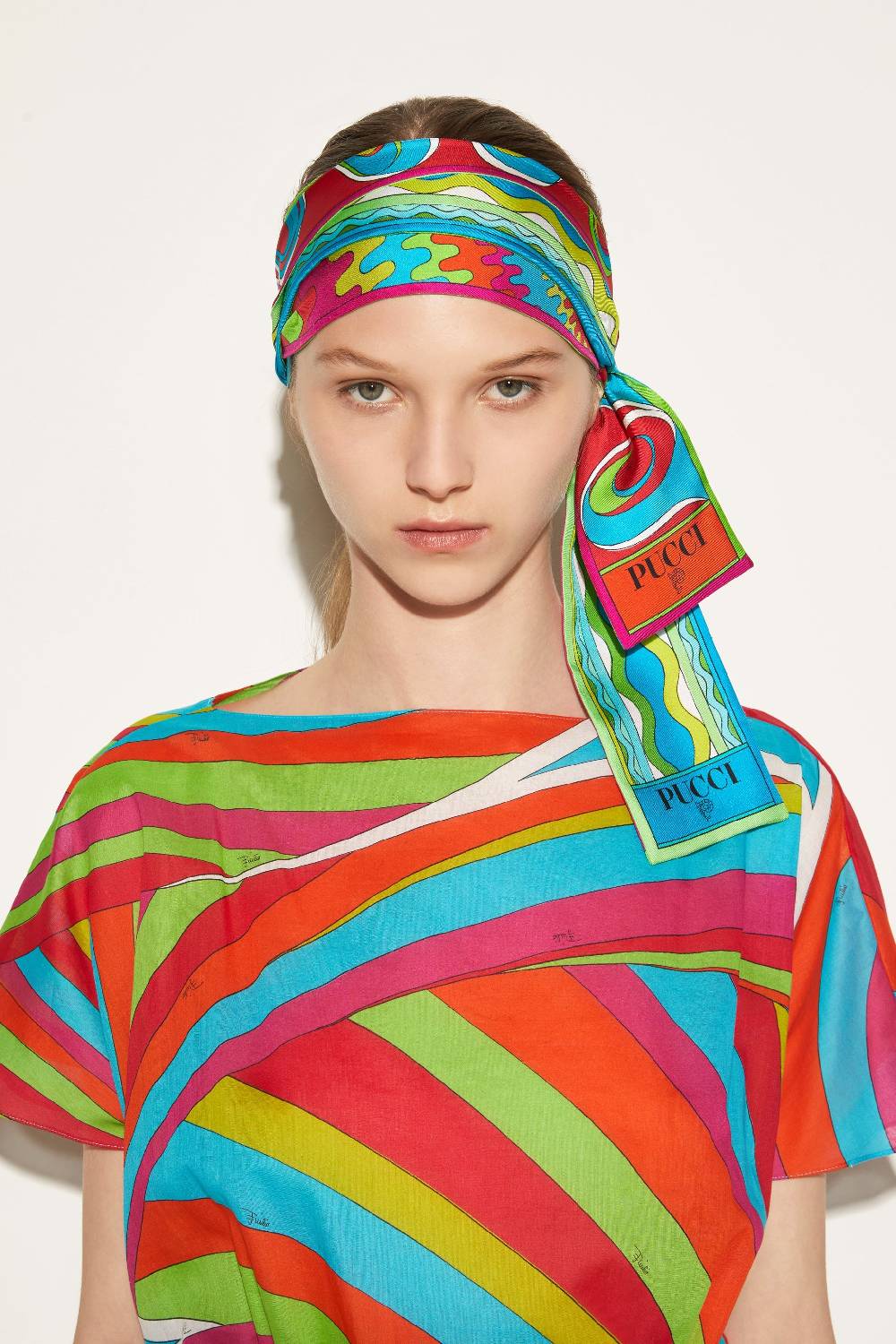 Pucci Foulard in seta con stampa Bersaglio Presa