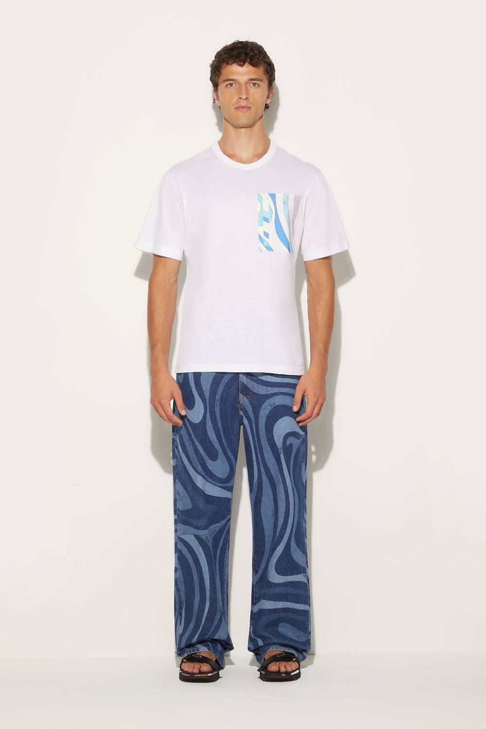 Pucci T-shirt con inserto Marmo Offerta