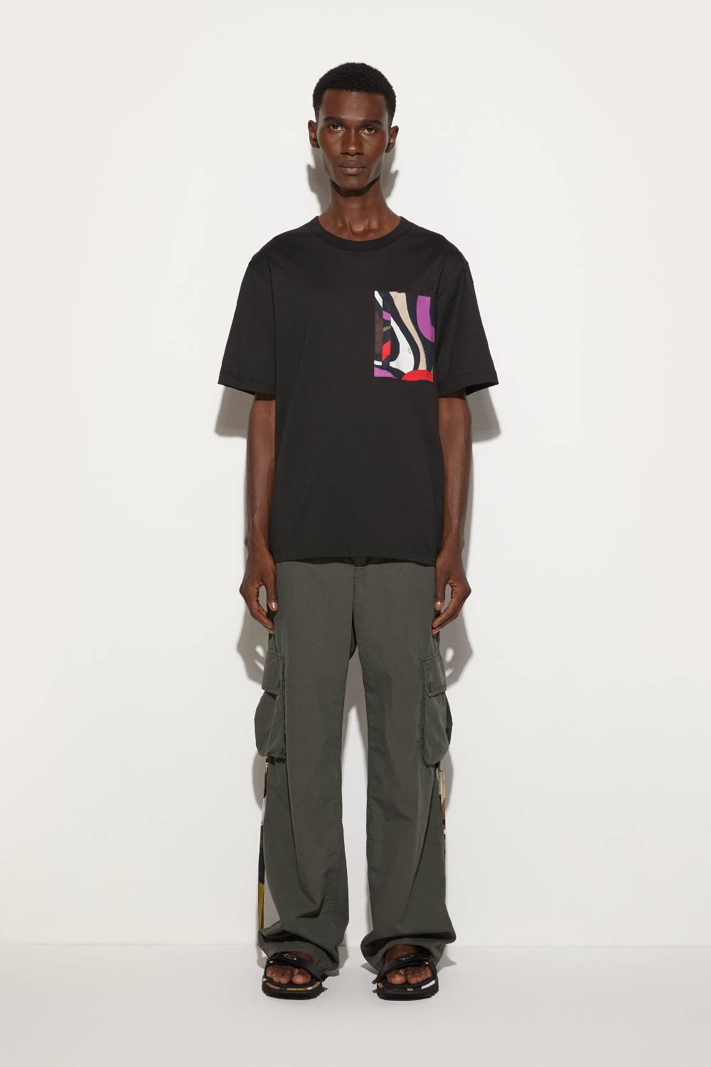 Pucci T-shirt con inserto Marmo In Vendita
