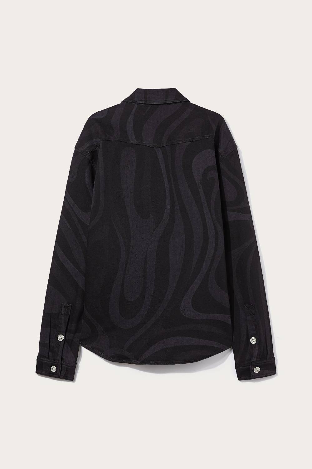 Pucci Camicia in denim con stampa Marmo Saldi Di Fabbrica