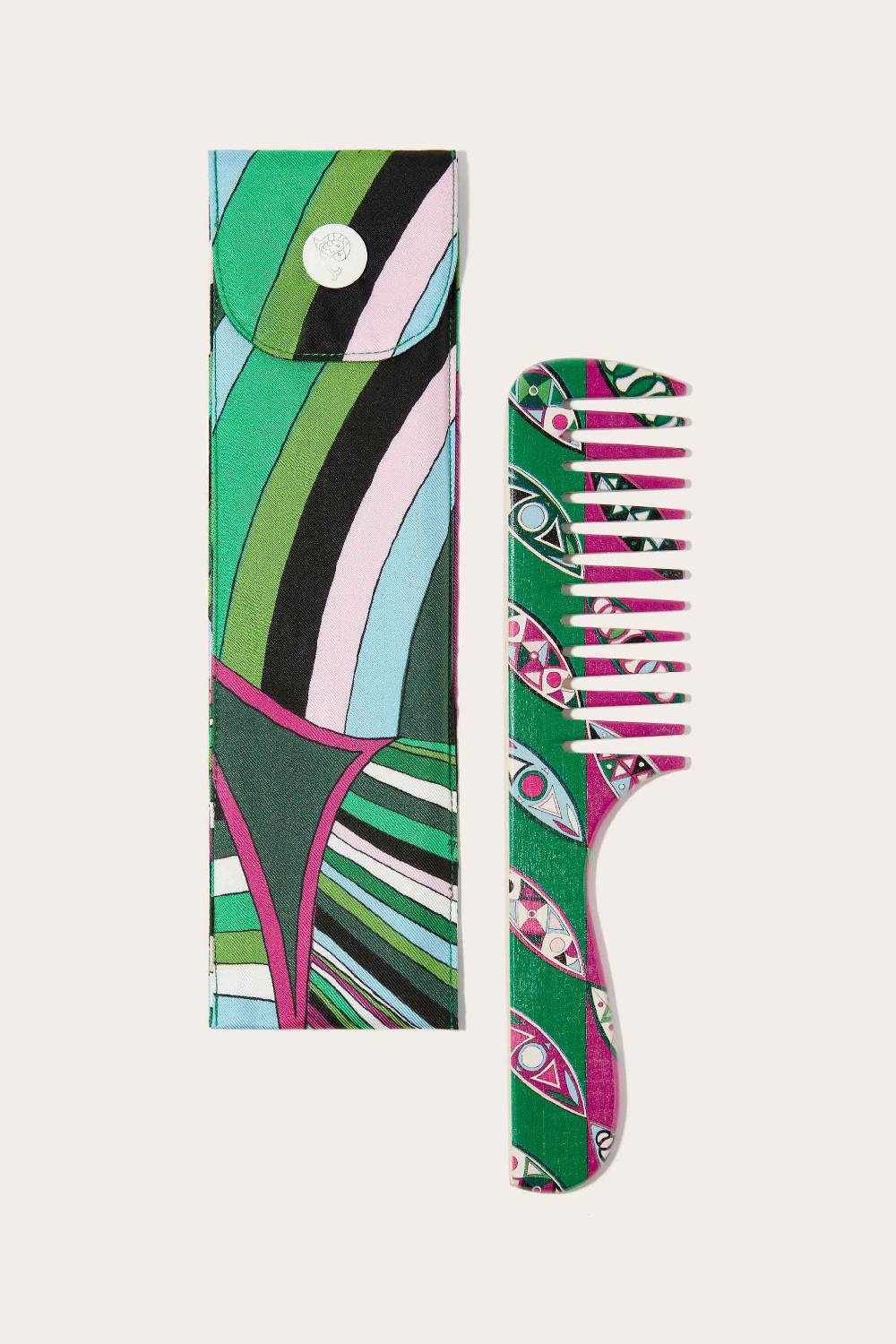 Pucci Set custodia e pettine in legno con stampa Girandole Promozione Limitata