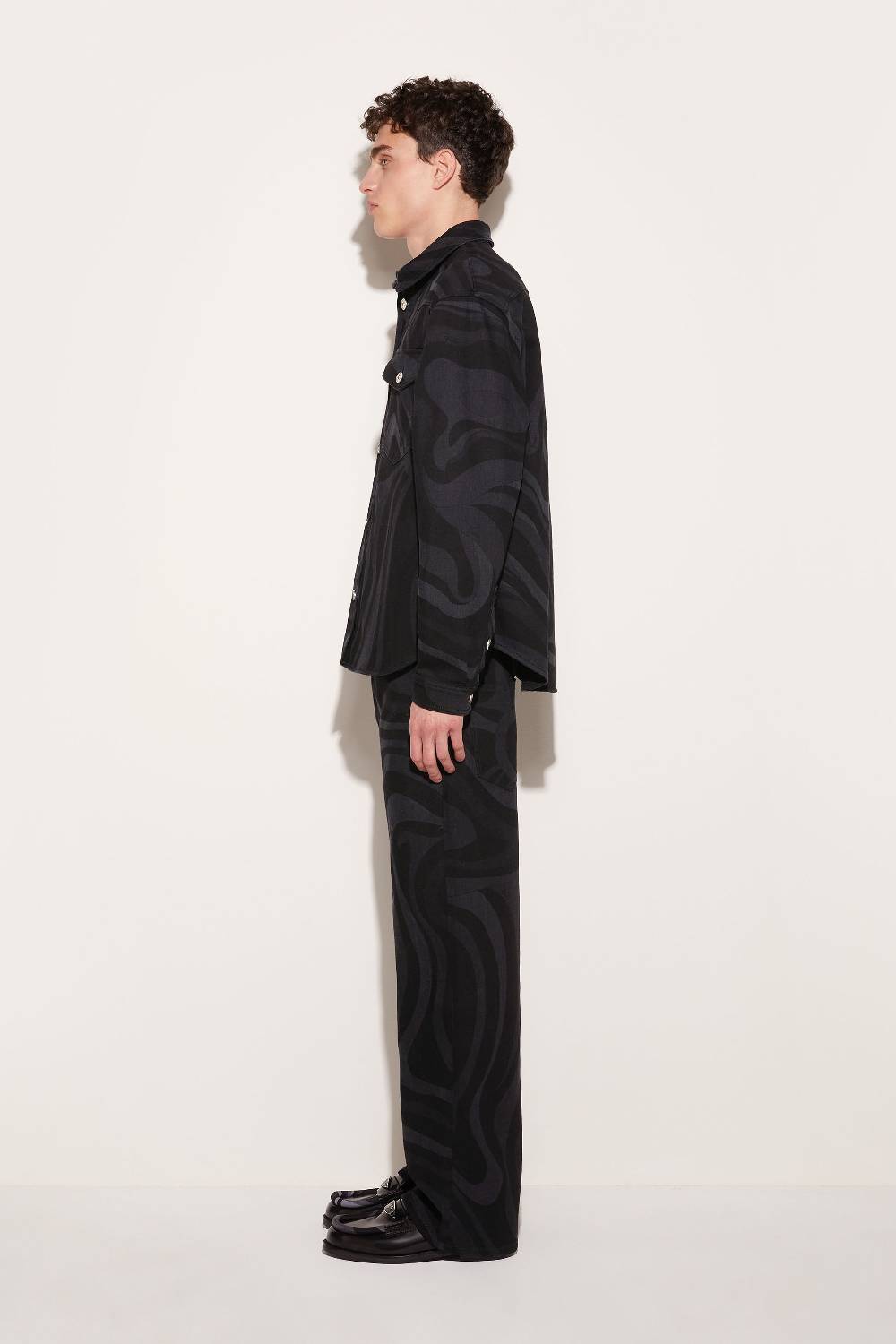 Pucci Jeans a gamba dritta con stampa Marmo Shopping Online