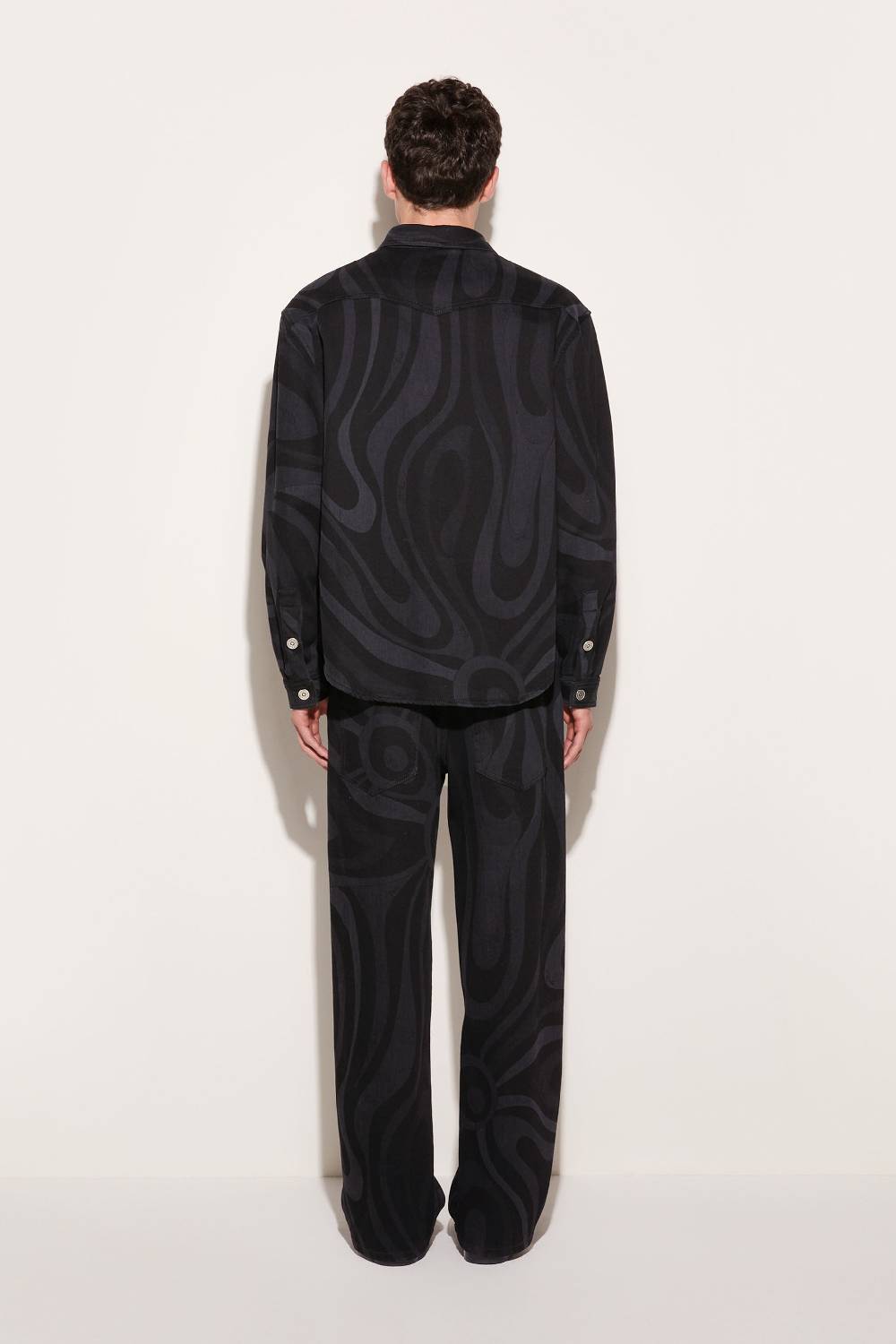 Pucci Jeans a gamba dritta con stampa Marmo Shopping Online