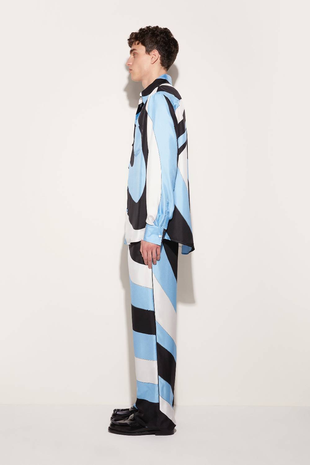 Pucci Camicia in seta con stampa Iride Prezzo Ridotto