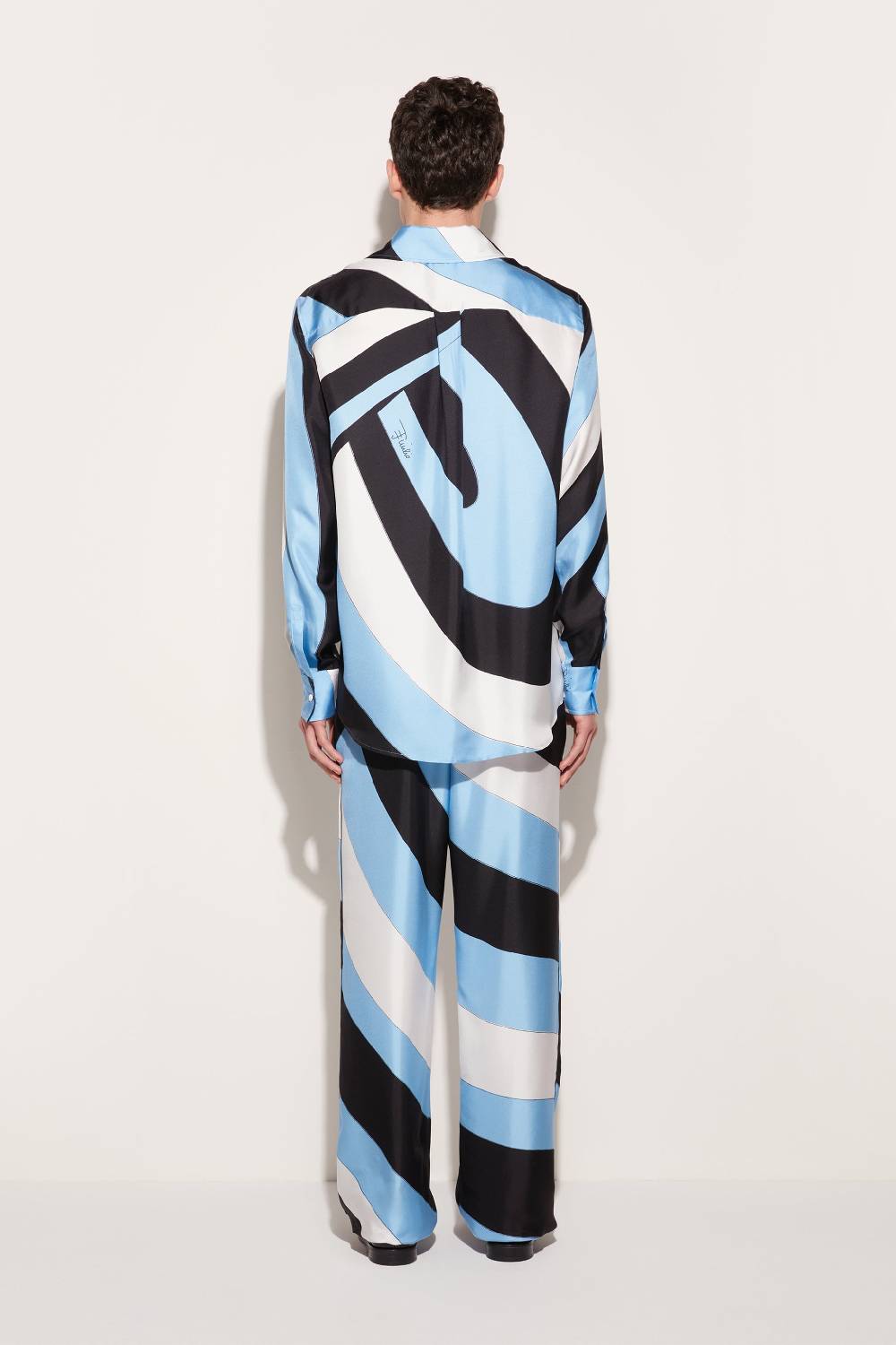 Pucci Camicia in seta con stampa Iride Prezzo Ridotto