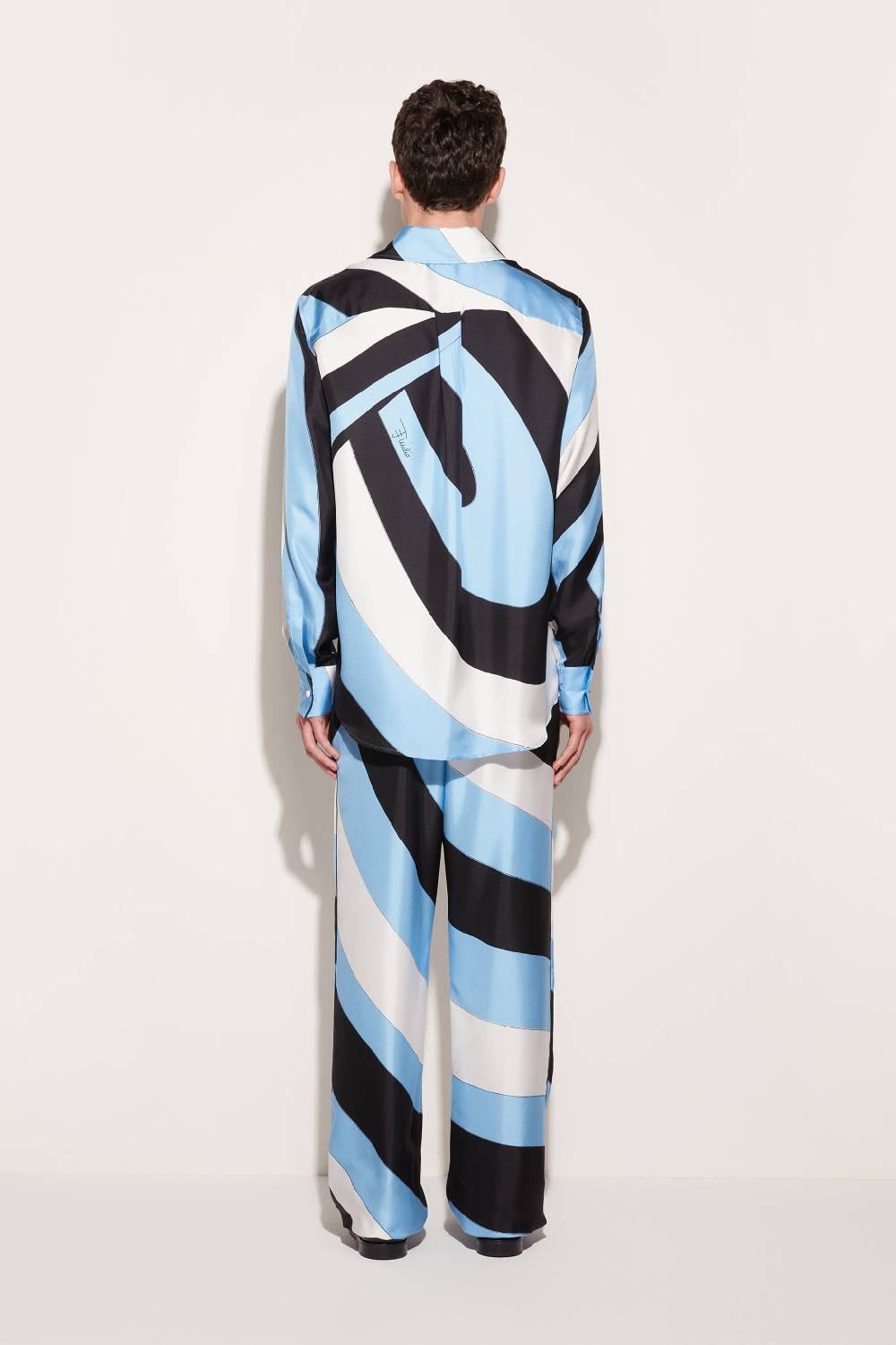 Pucci Pantaloni in seta con stampa Iride Sottocosto