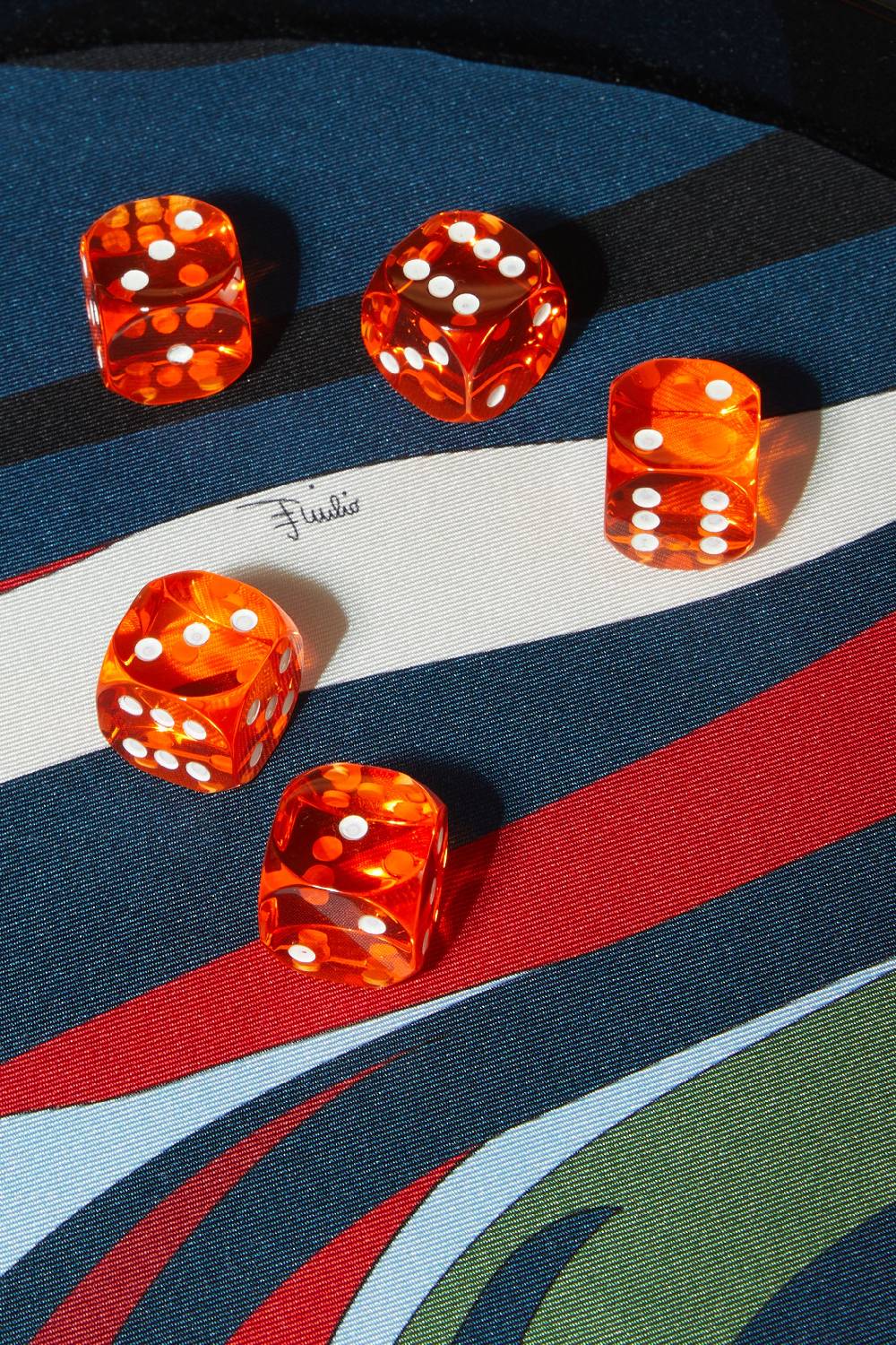 Pucci Iride-Print Dice Board Set Italy