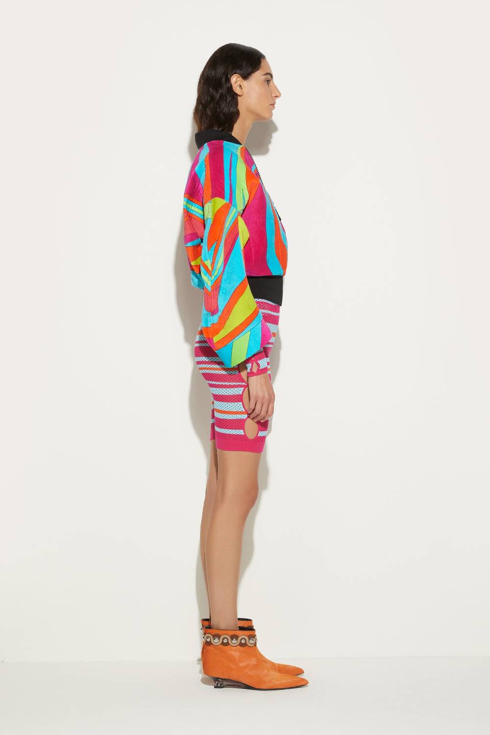 Pucci Bomber in spugna con stampa Cigni Consegna Veloce