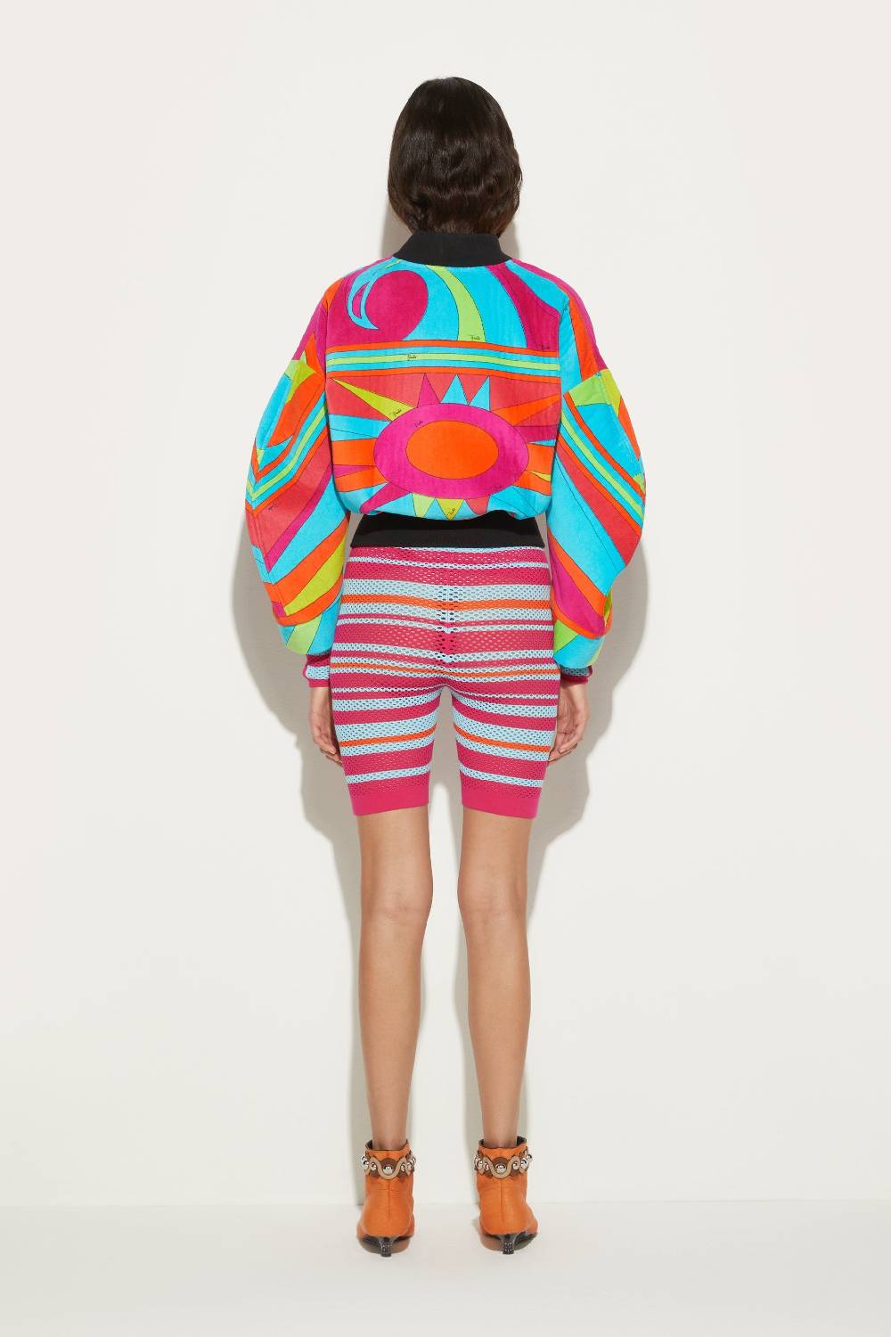 Pucci Bomber in spugna con stampa Cigni Consegna Veloce