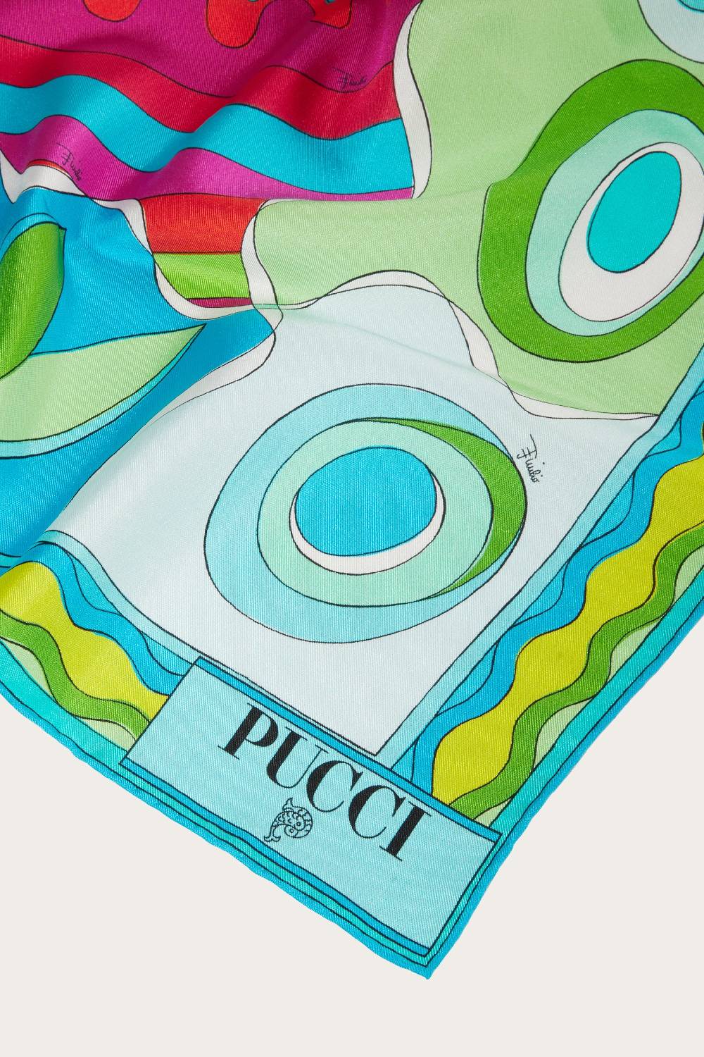 Pucci Carré grande in seta con stampa Bersaglio Fino Al -60%
