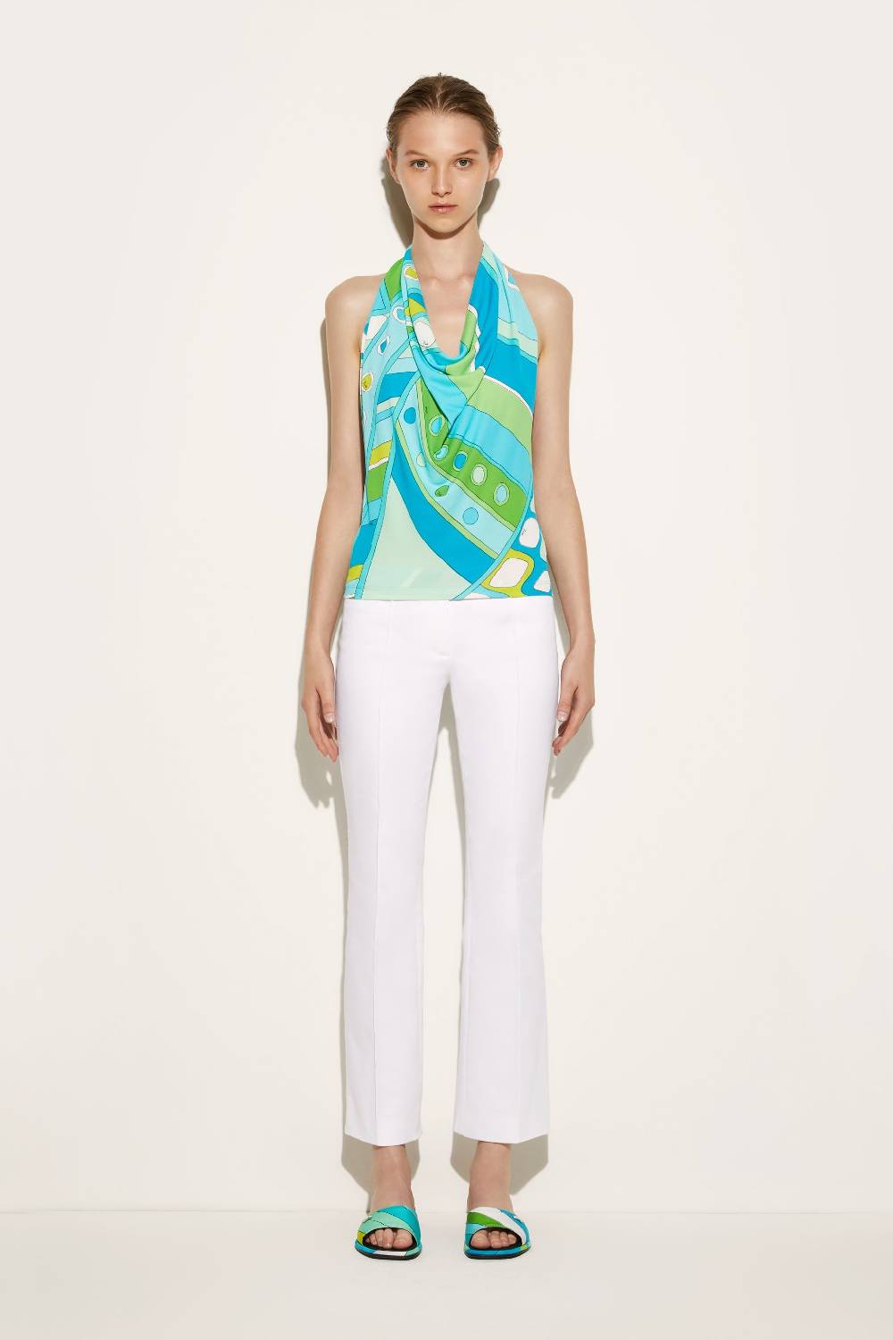 Pucci Top con scollo all'americana e stampa Vivara Saldi Di Fabbrica