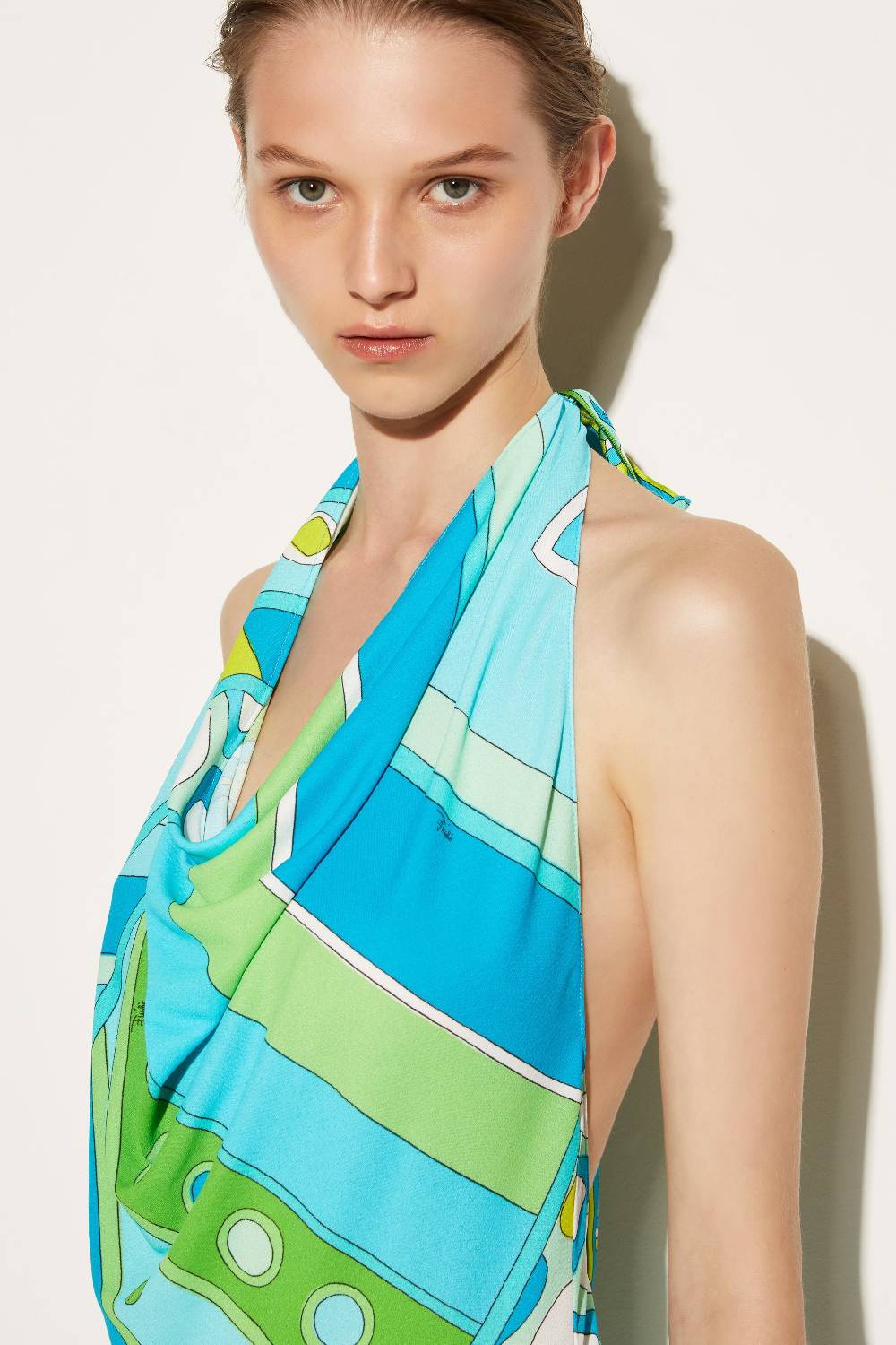 Pucci Top con scollo all'americana e stampa Vivara Saldi Di Fabbrica