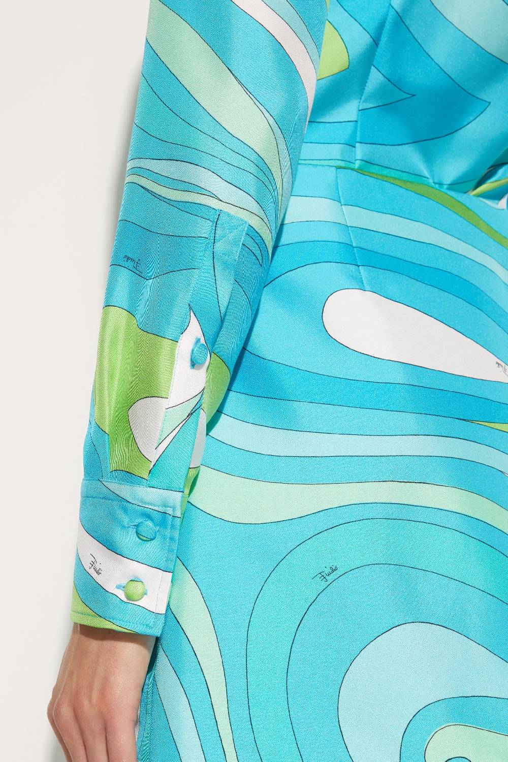Pucci Camicia in seta con stampa Marmo Moda