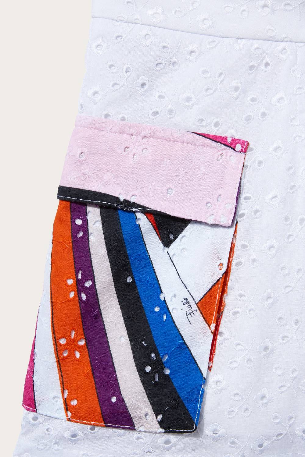 Pucci Shorts in sangallo con inserti Iride Spedizione Gratuita