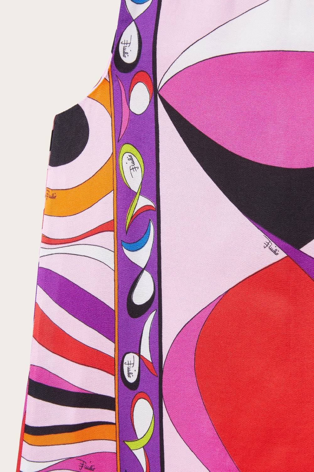 Pucci Abito con stampe Pesci e Marmo Italia