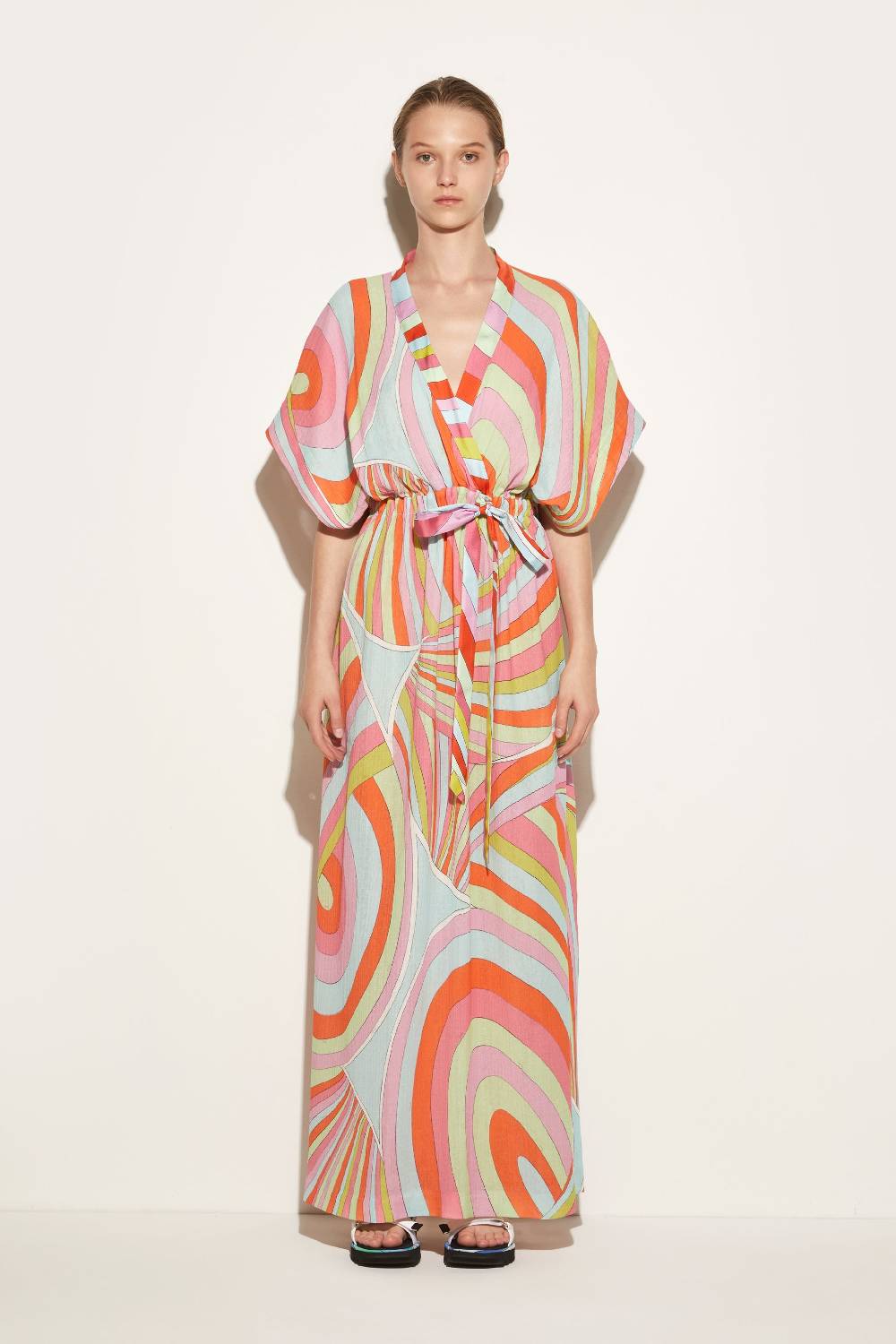 Pucci Abito kaftano con stampa Iride Fino al 60% di sconto