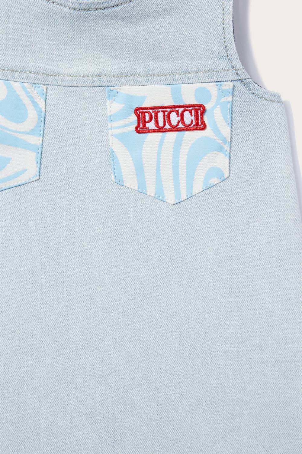Pucci Abito in denim con inserti Marmo Fino Al -60%