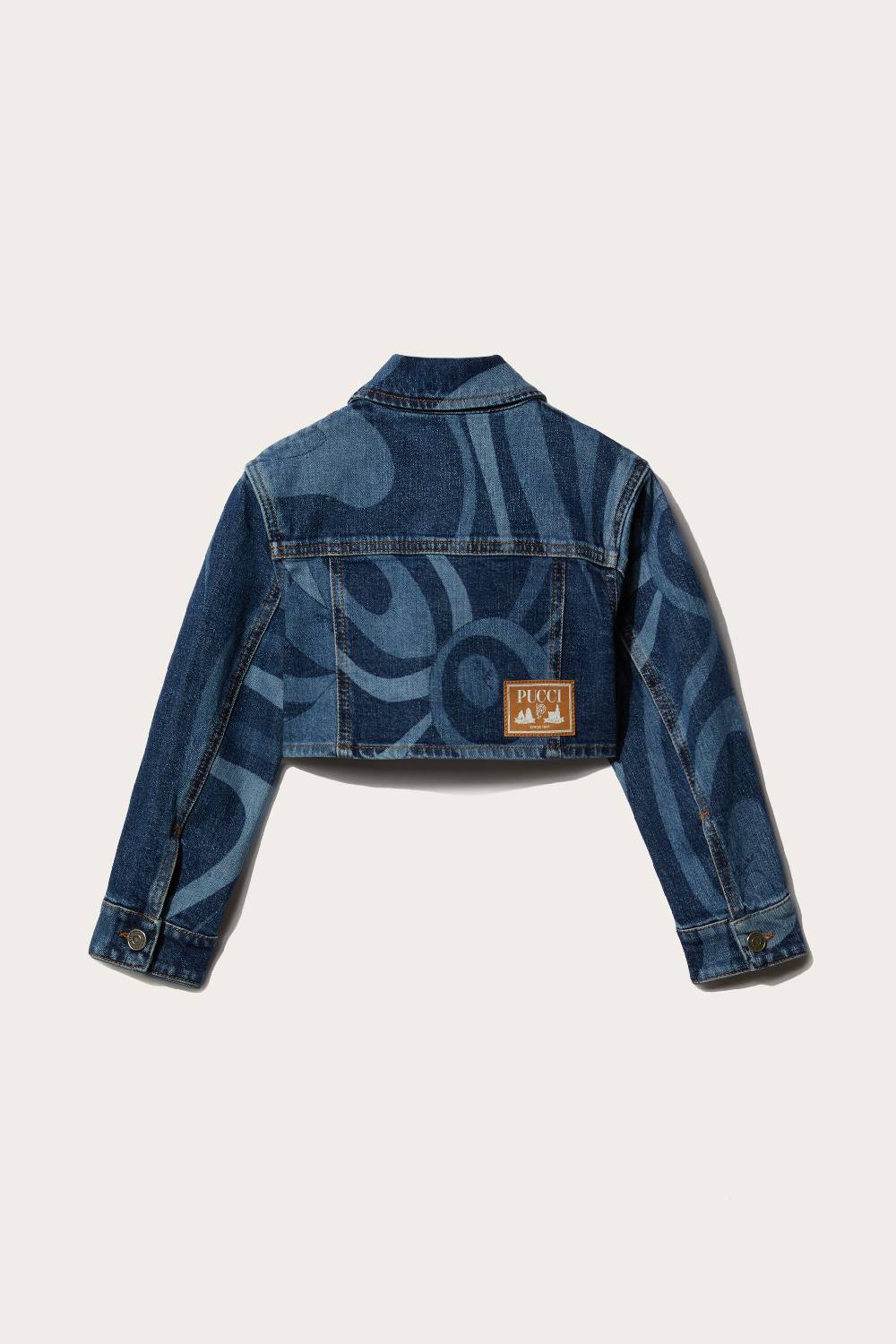 Pucci Marmo-Print Denim Jacket Prezzo Ridotto