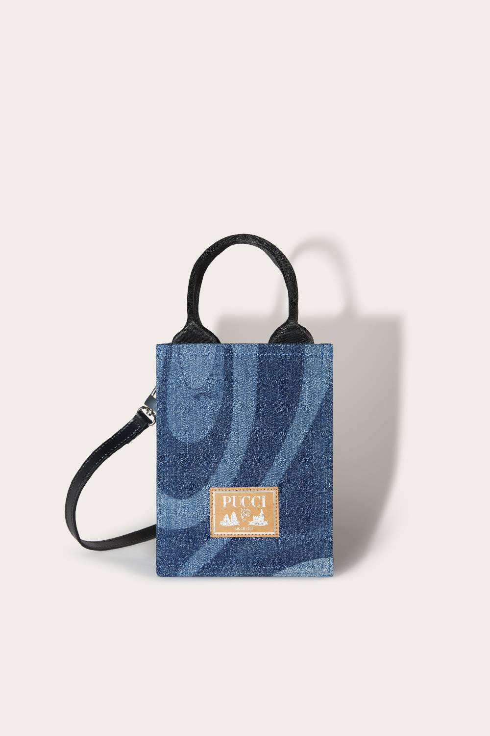 Pucci Marmo-Print Denim Tote Bag
