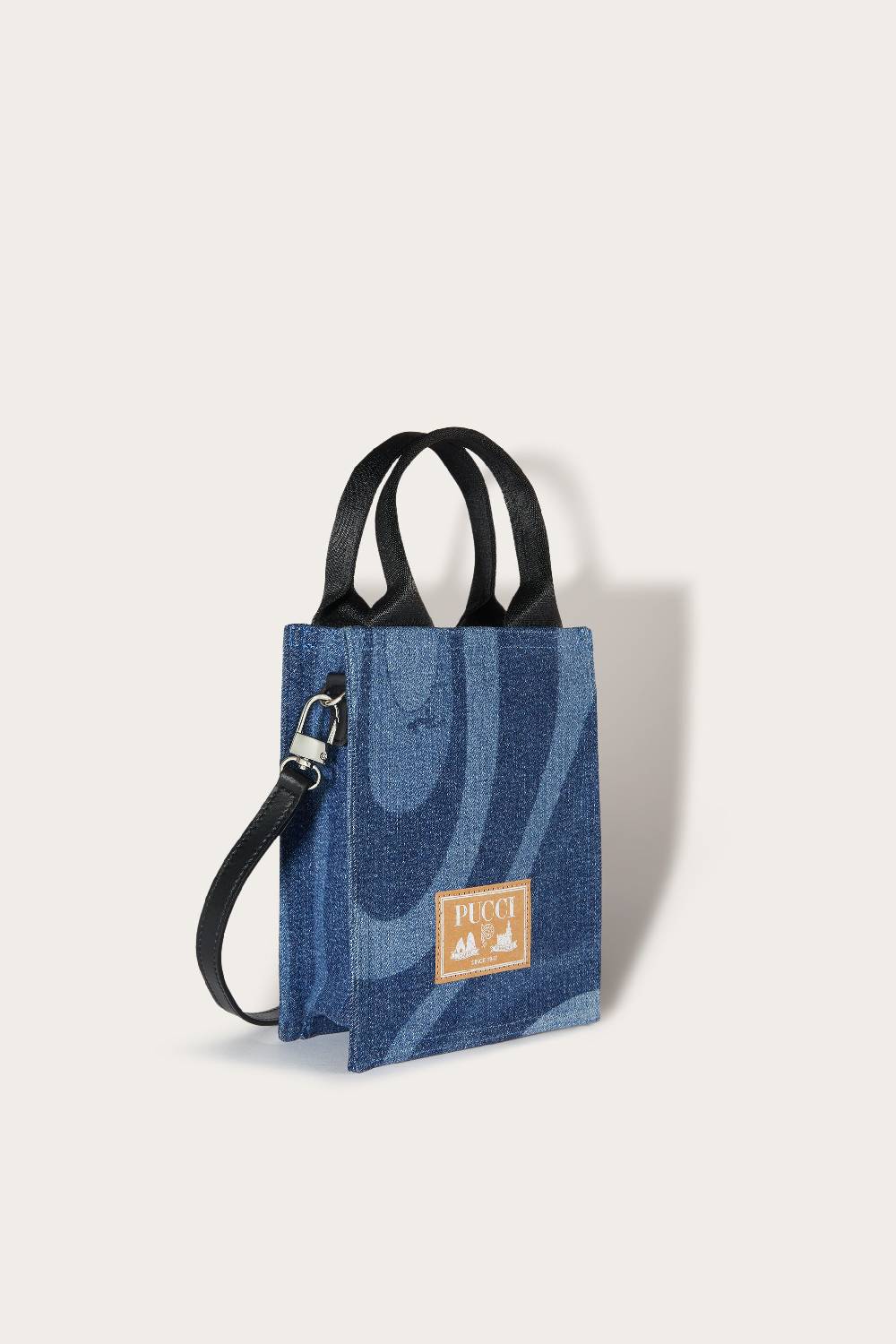 Pucci Marmo-Print Denim Tote Bag Economico
