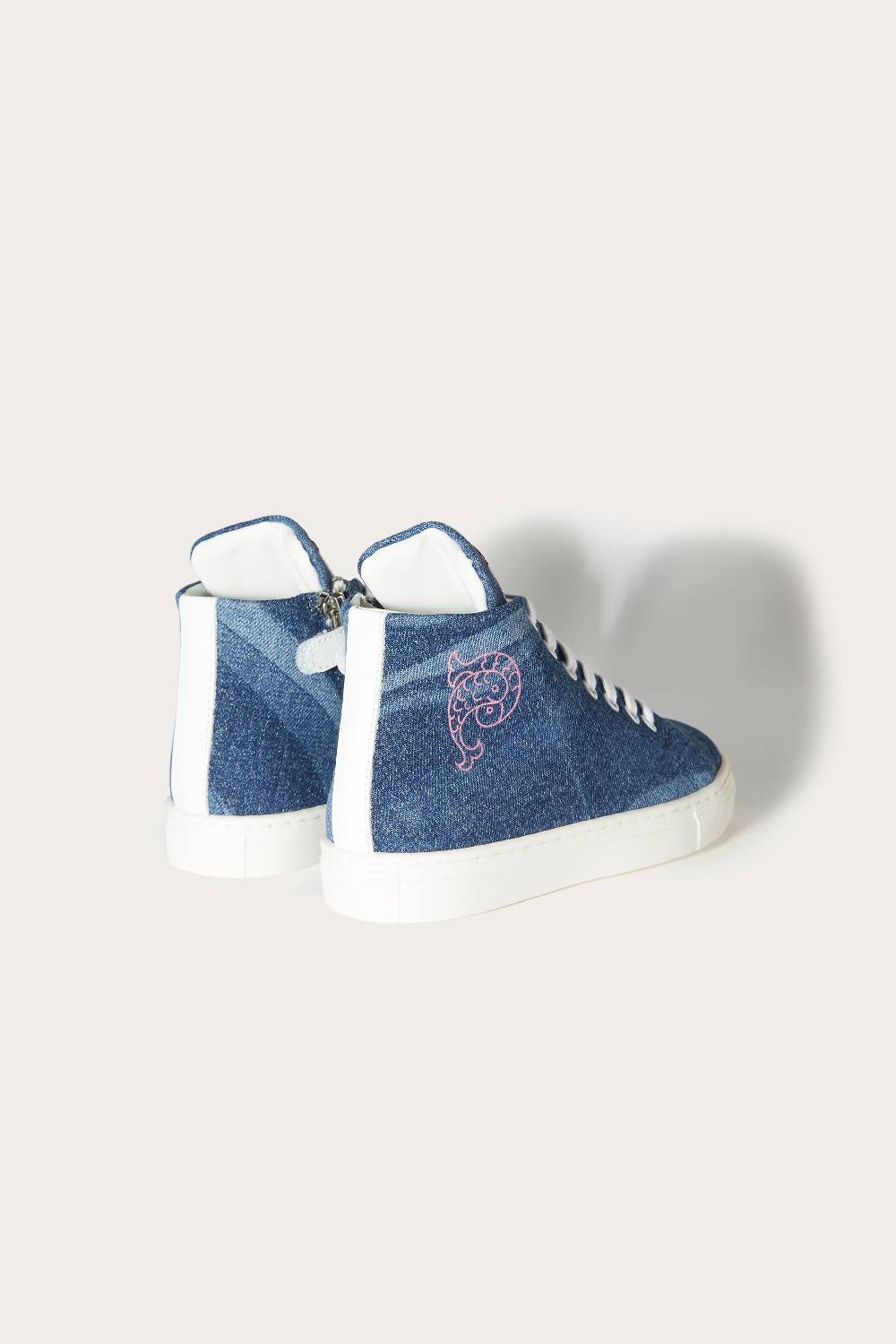 Pucci Marmo-Print Denim Sneakers Outlet