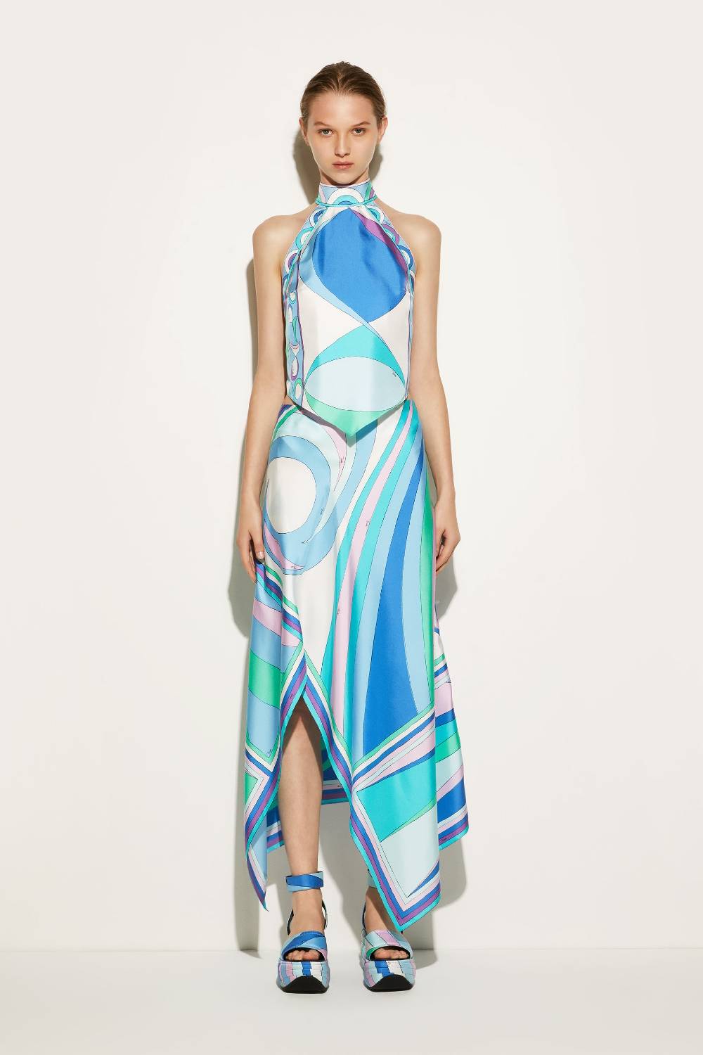 Pucci Top in seta con stampa Pesci Negozio