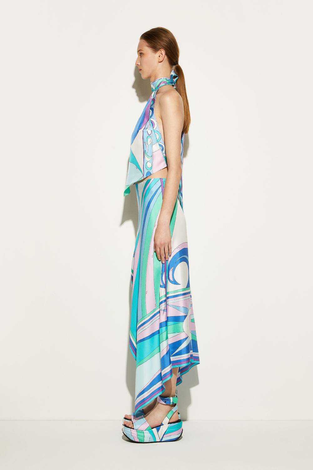 Pucci Top in seta con stampa Pesci Negozio