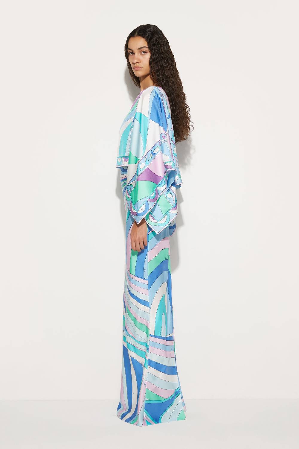 Pucci Abito in seta con stampe Iride e Pesci Moda
