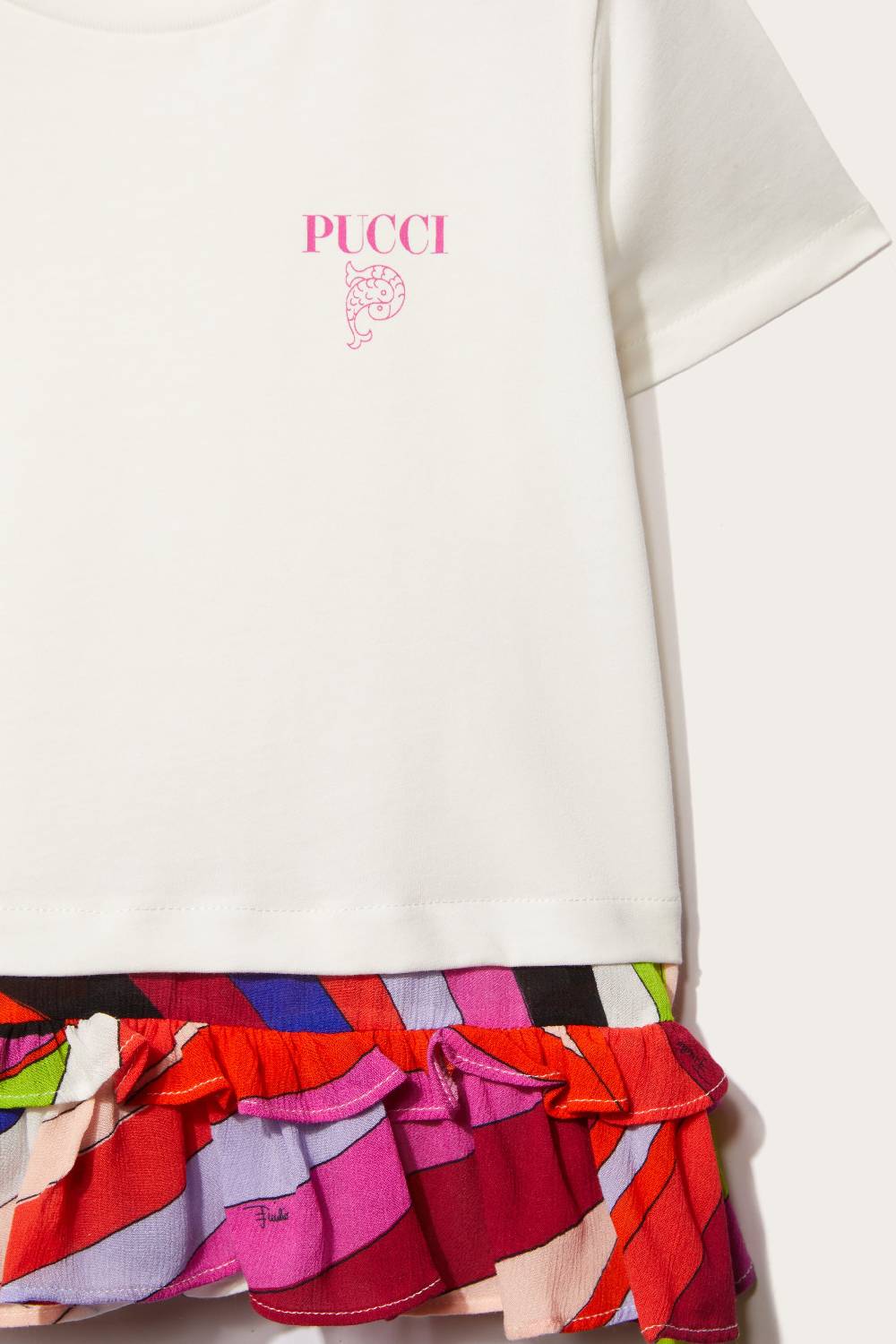 Pucci Logo-Print Cotton T-Shirt Moda