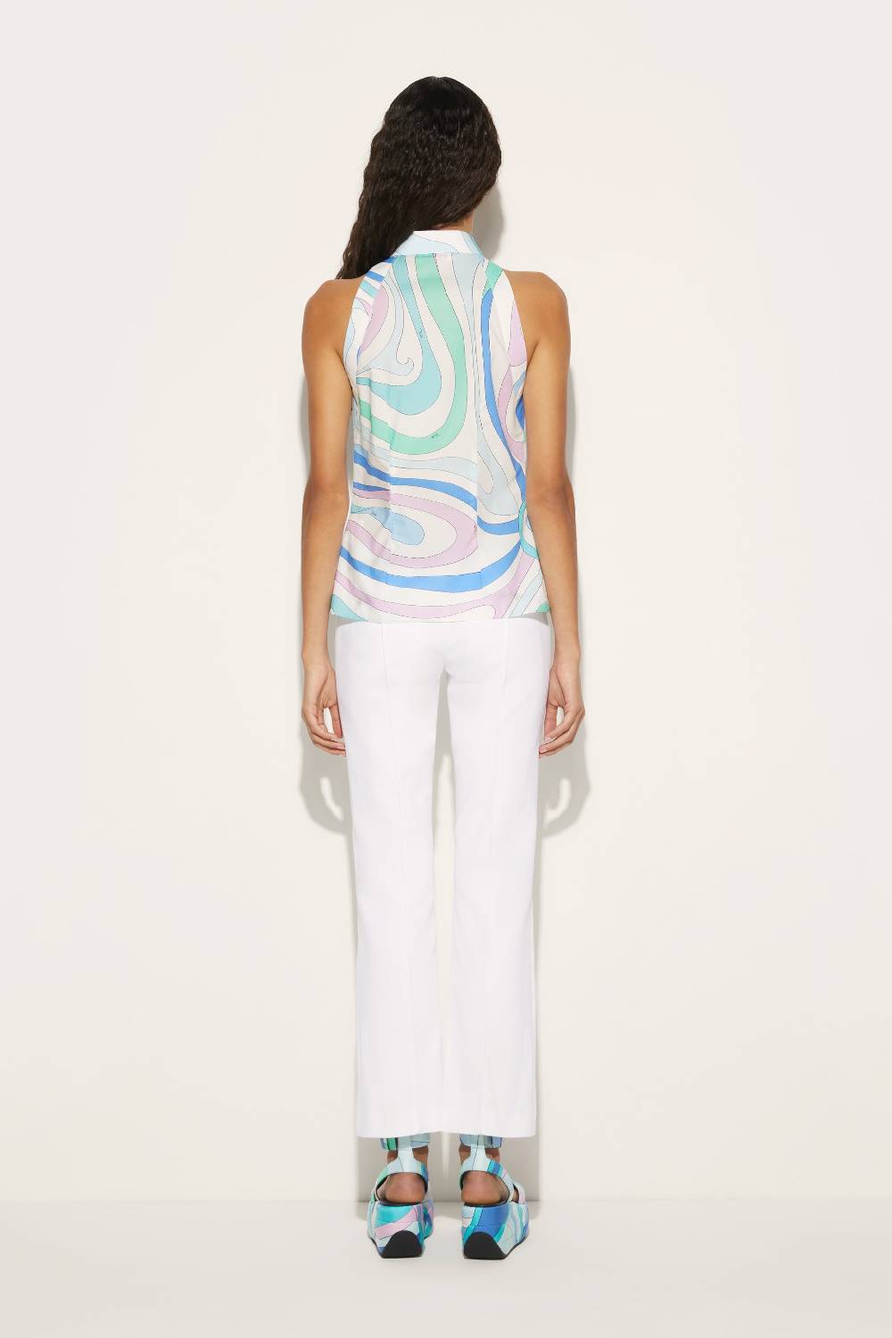 Pucci Camicia smanicata con stampa Marmo Offerta Anniversario