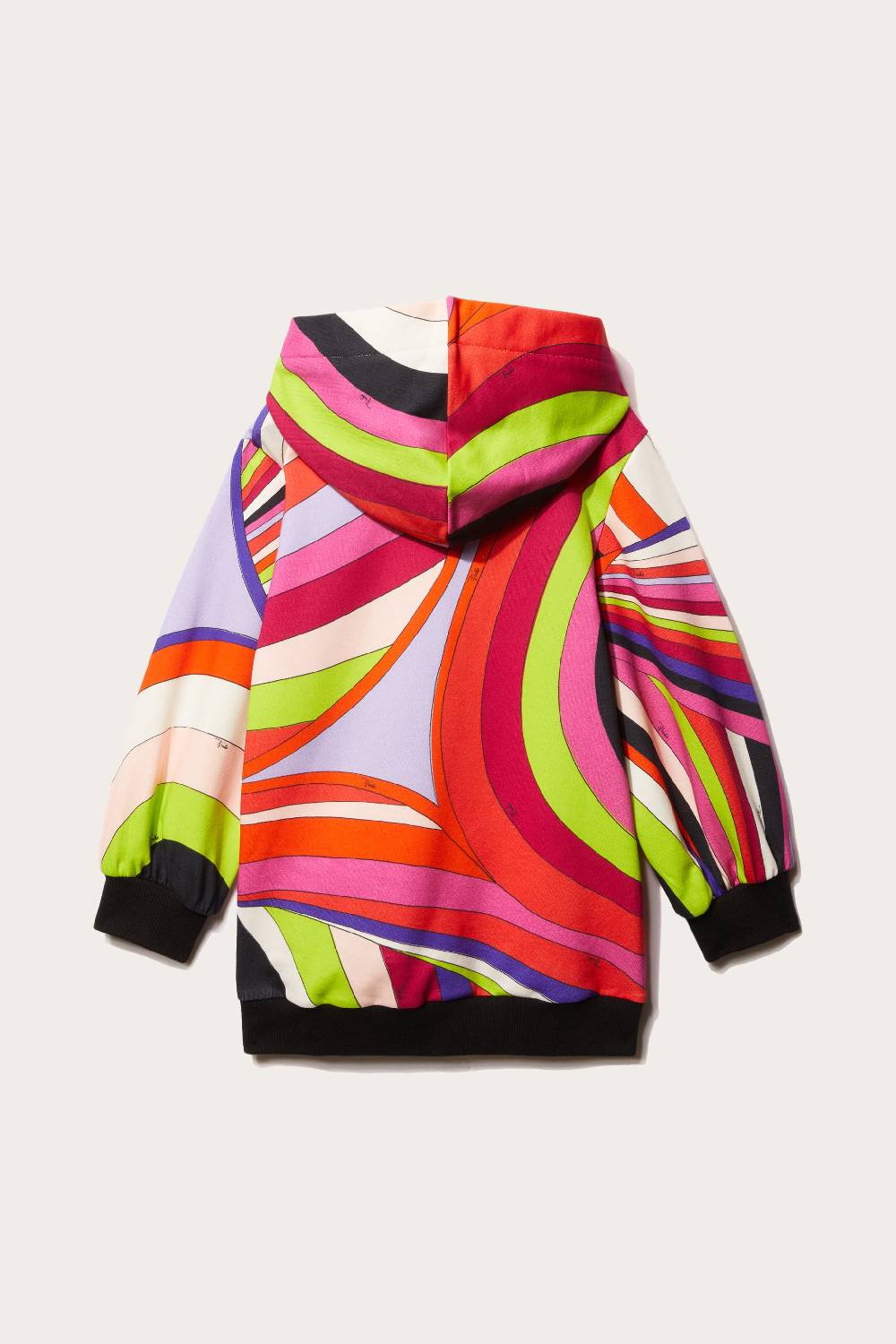Pucci Iride-Print Cotton Hoodie Dress Qualità Garantita