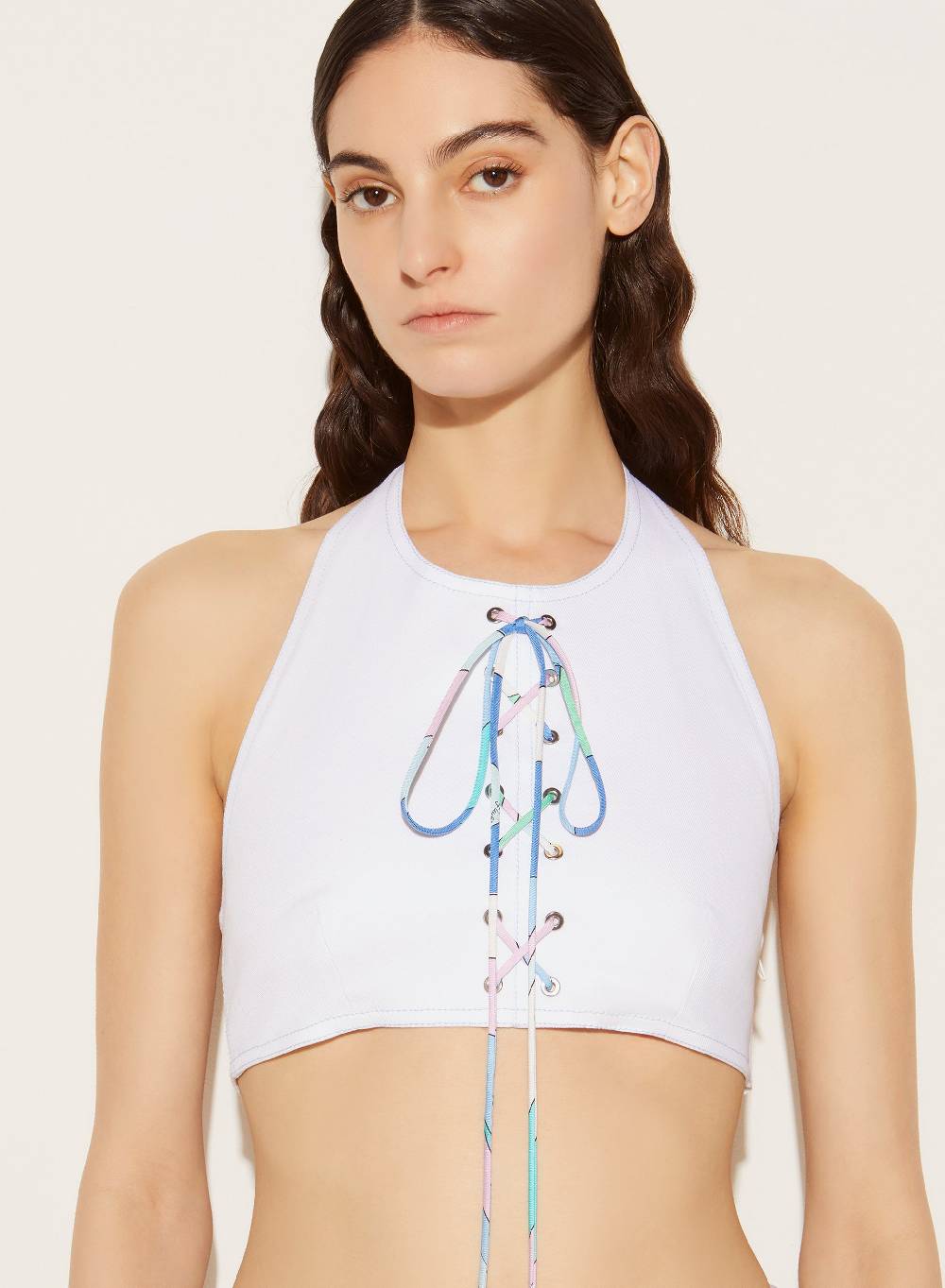 Pucci Crop top con lacci Outlet