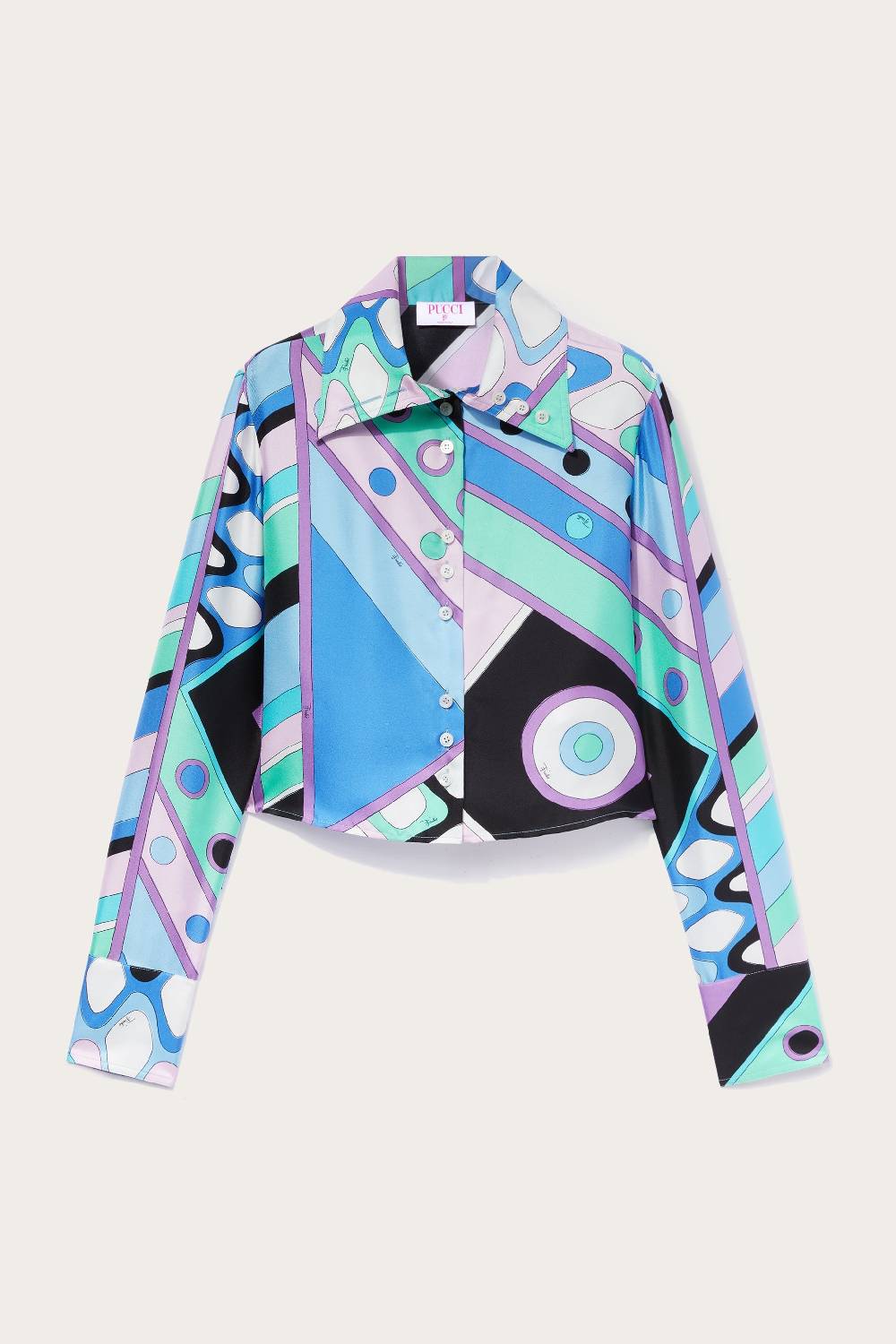 Pucci Camicia in seta con stampa Vivara