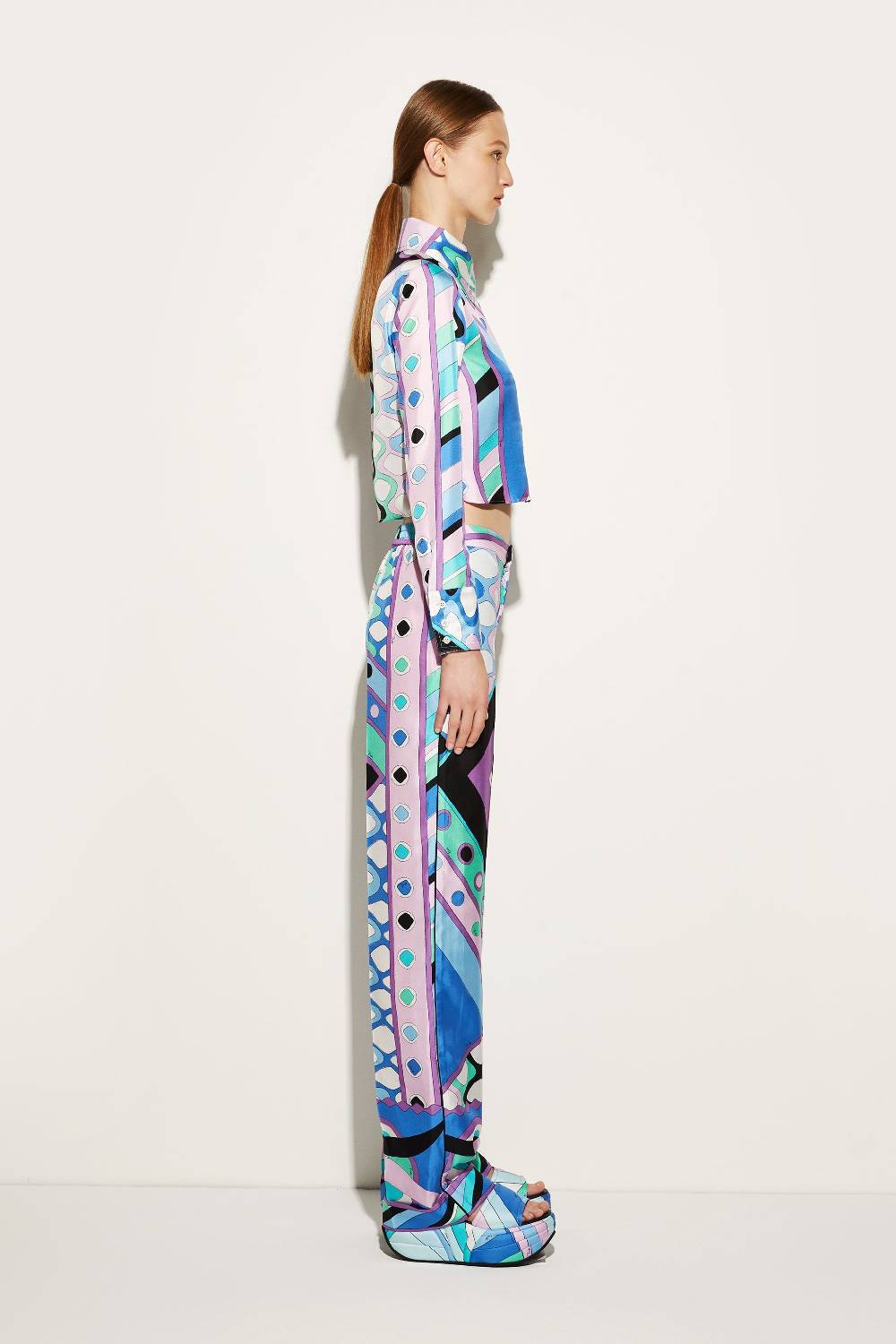 Pucci Camicia in seta con stampa Vivara Vendita