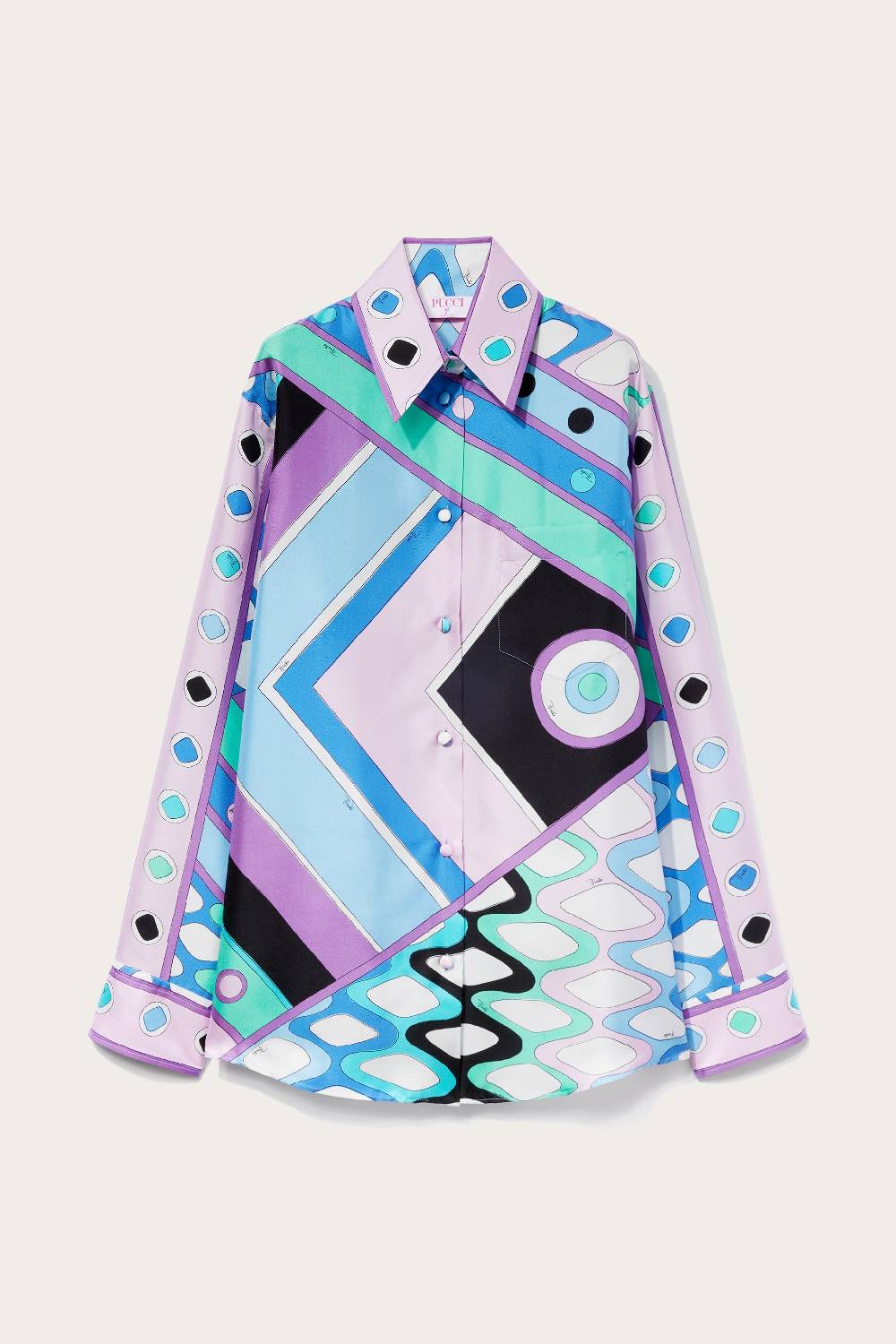 Pucci Camicia in seta con stampa Vivara