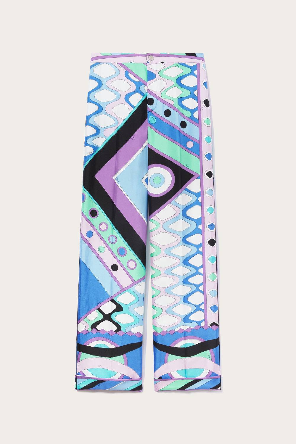 Pucci Pantaloni in seta con stampa Vivara