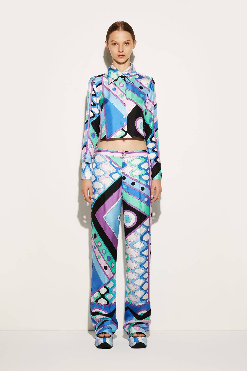 Pucci Pantaloni in seta con stampa Vivara Soddisfazione Garantita