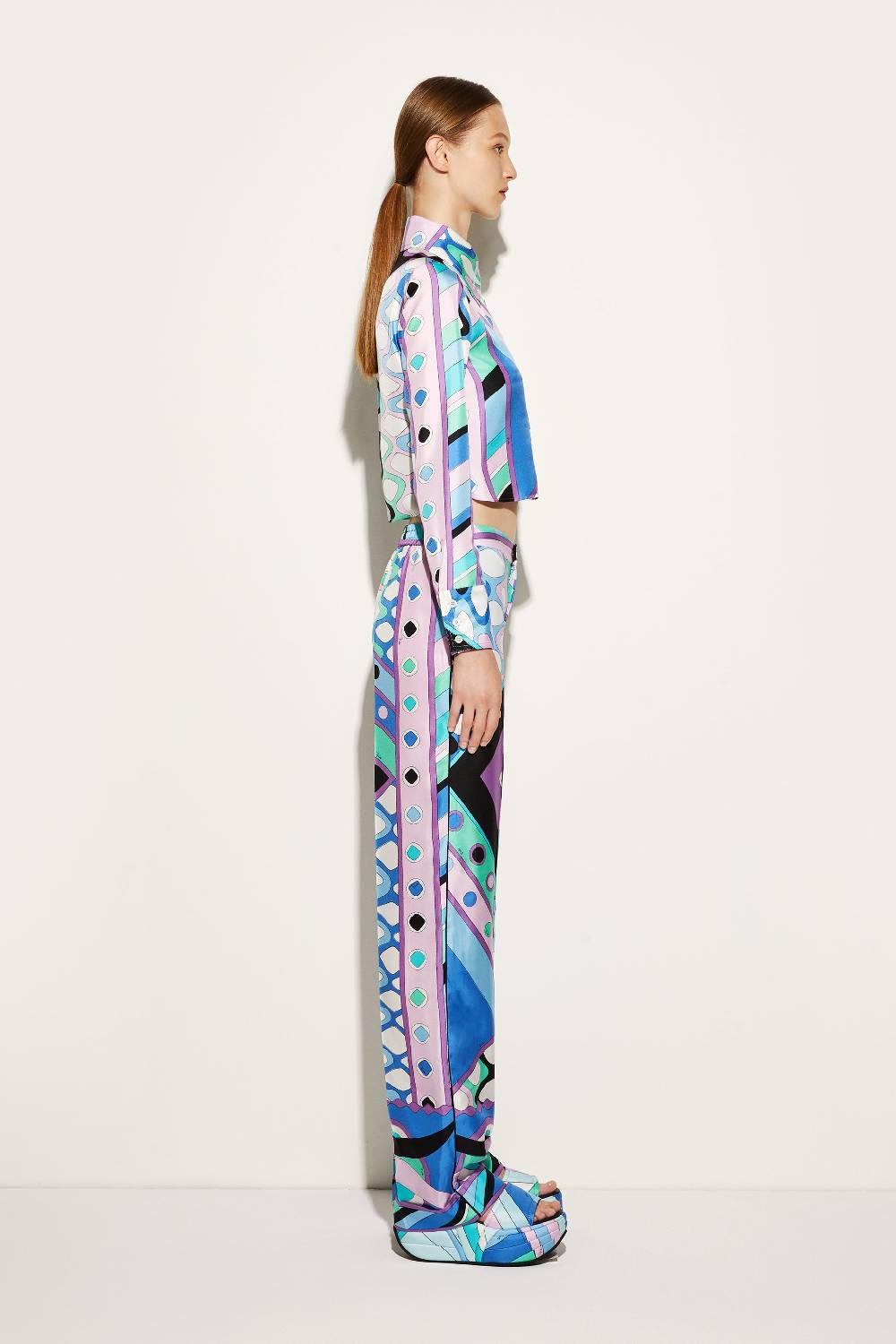 Pucci Pantaloni in seta con stampa Vivara Soddisfazione Garantita