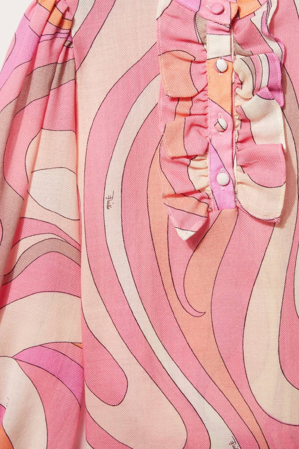 Pucci Marmo-Print Wool Top Affare Del Giorno