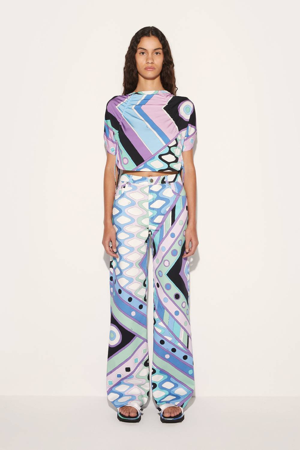Pucci Pantaloni a gamba ampia con stampa Vivara Outlet
