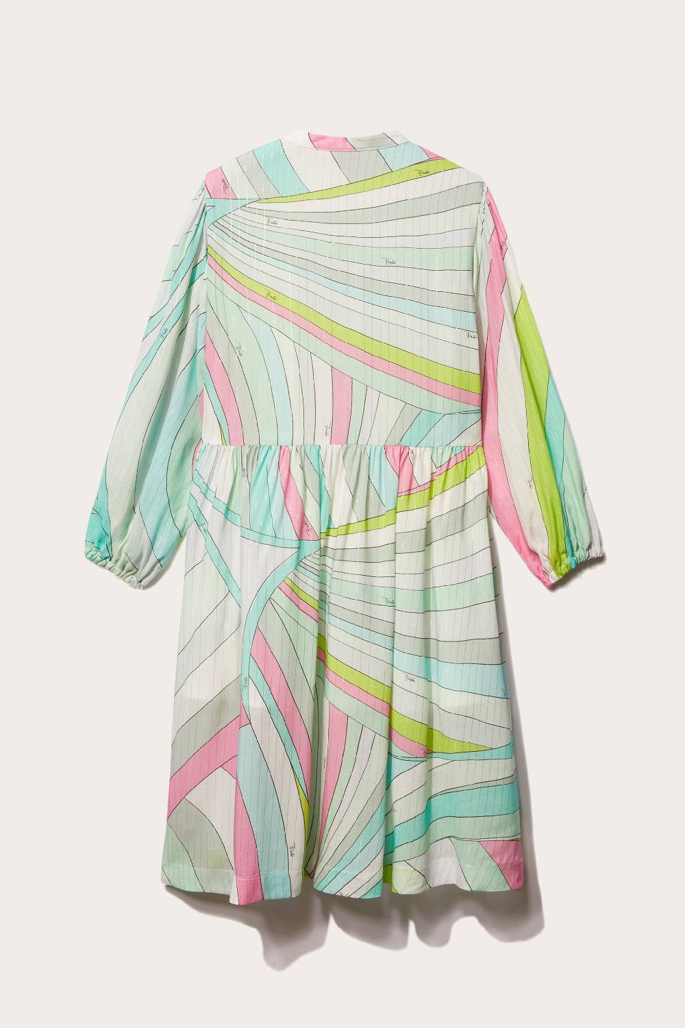 Pucci Iride-Print Ruffled Dress Pezzi Unici
