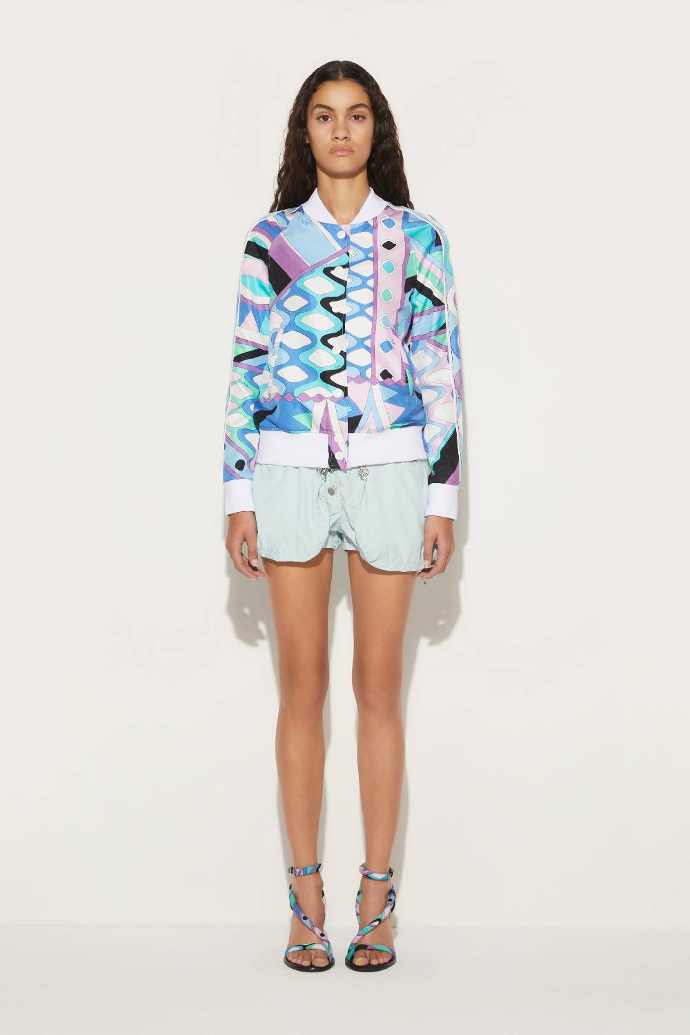 Pucci Bomber in seta con stampa Vivara Presa