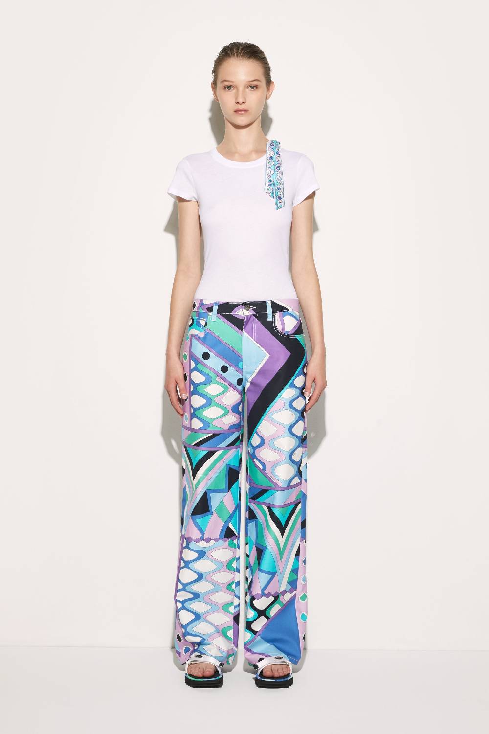 Pucci T-shirt con inserto Iride Economico