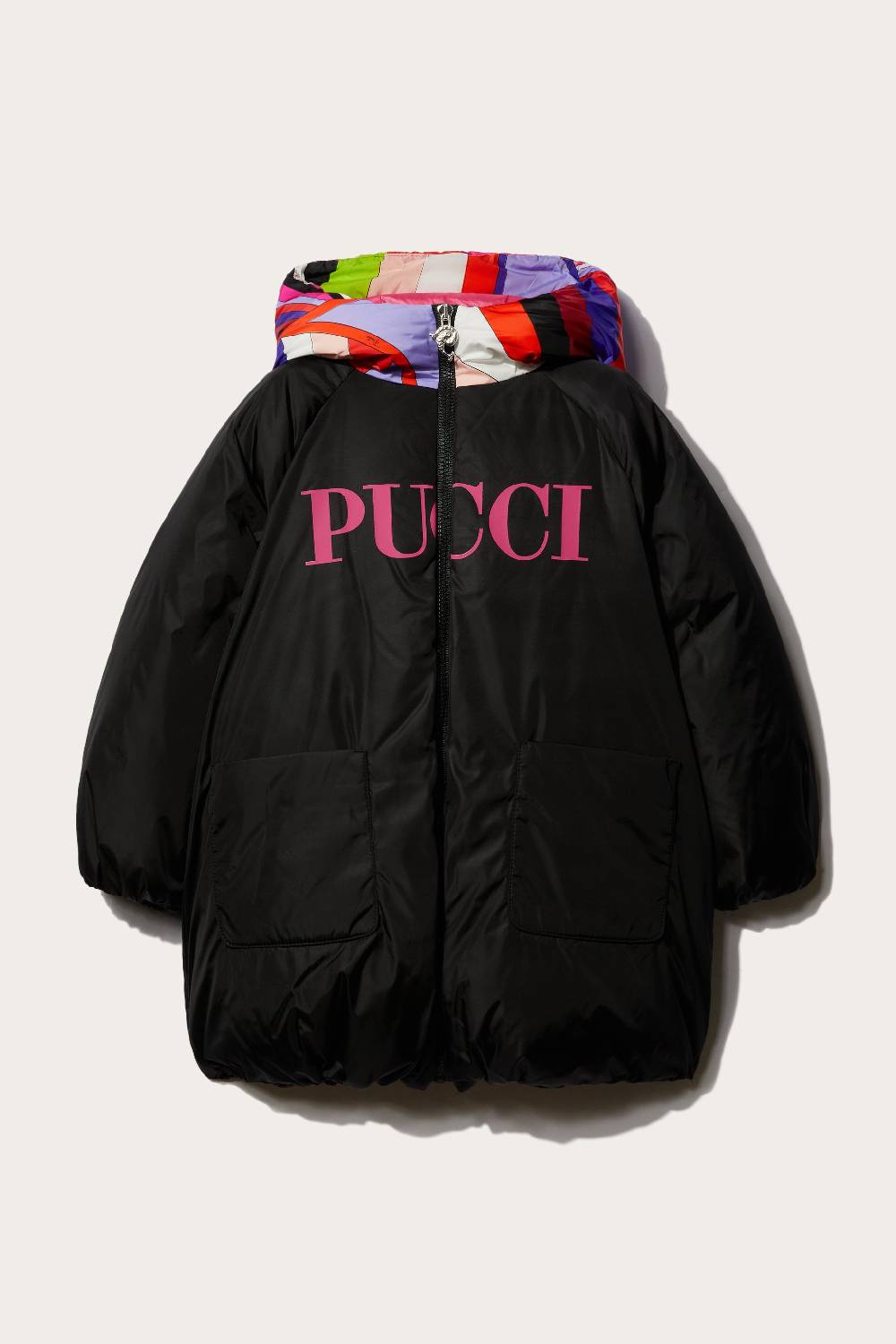 Pucci Logo-Print Puffer Jacket Vendita calda