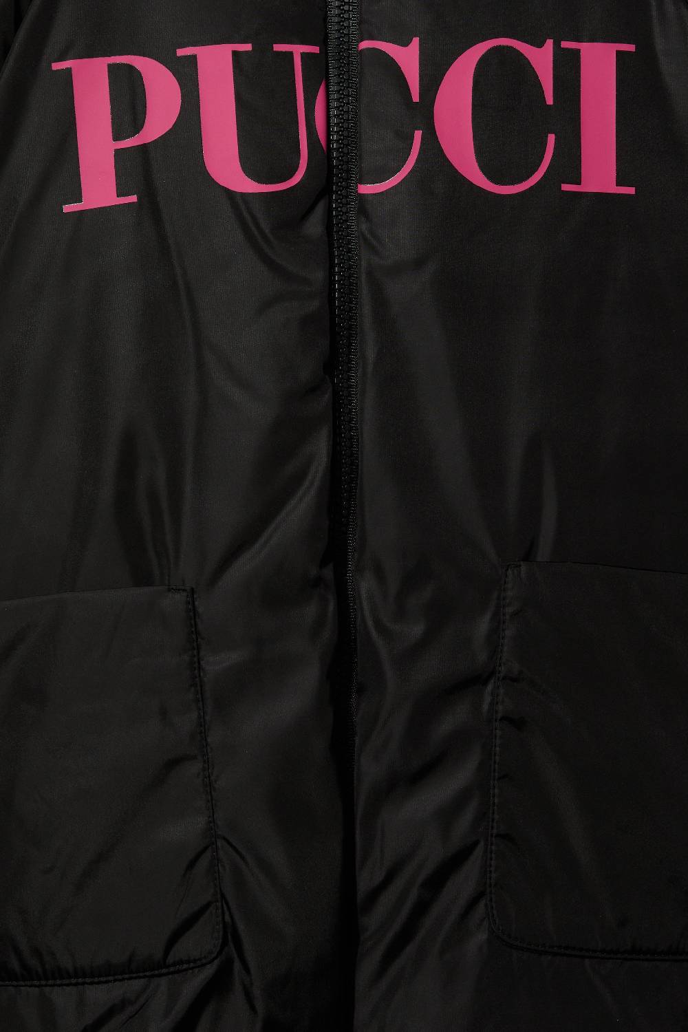 Pucci Logo-Print Puffer Jacket Vendita calda