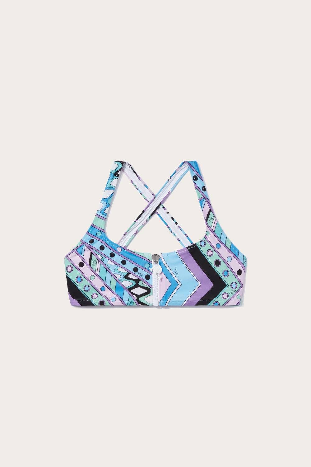 Pucci Top bikini con stampa Vivara e zip Offerte speciali